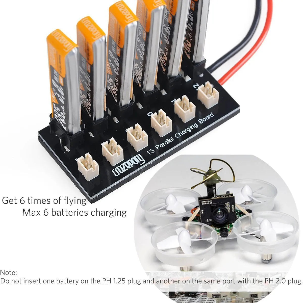 Crazepony 1S LiPo Battery Charging Board - Compact USB Charger for RC Drones, Quadcopters & DIY Electronics Projects | Perfect for Hobbyists and Remote Control Enthusiasts
