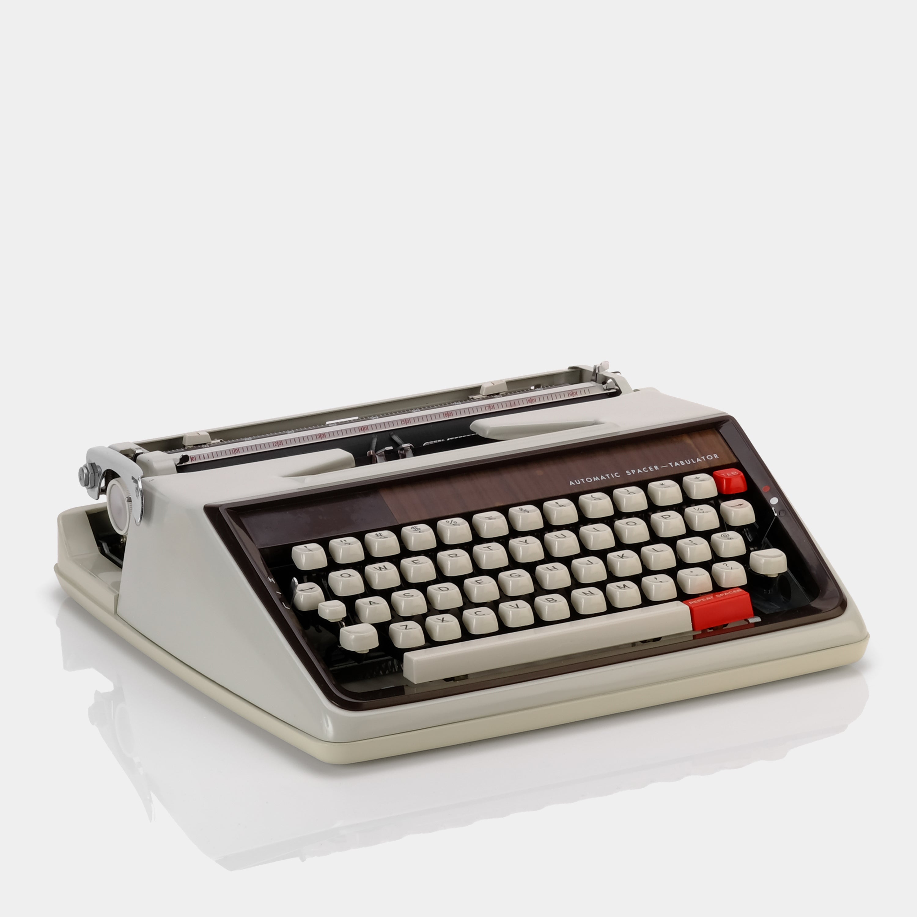 Brother Wizard TrueType Vintage Beige Manual Typewriter with Carrying Case - Perfect for Writers, Collectors & Retro Office Decor