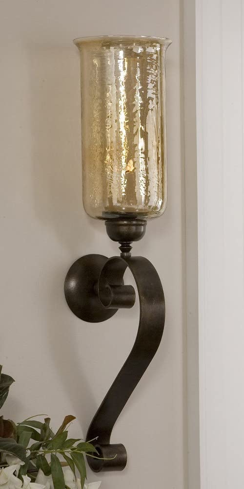 30 Inch Traditional Candle Wall Sconce - 7 Inches Wide x 8.5 Inches Deep - Elegant Wall Decor for Living Room, Bedroom & Dining Area - Perfect for Home, Wedding & Holiday Decorations - Model 208-Bel-603063