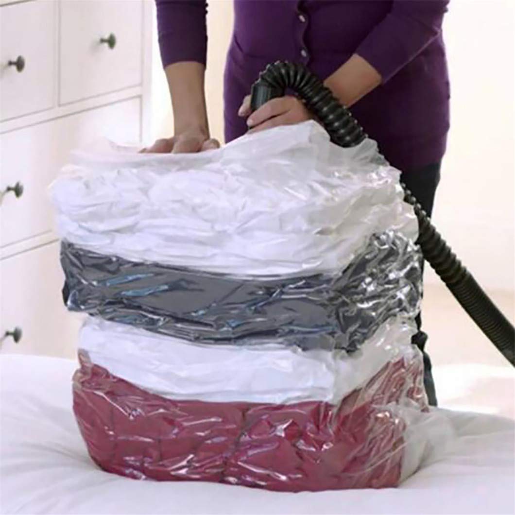 Vacuum Storage Bags - Reusable Space Saver Bags for Clothes, Blankets, Bedding & Travel | Compact Storage for Duvets, Comforters, Sweaters & Suitcases | Perfect for Home Organization, Seasonal Storage & Moving