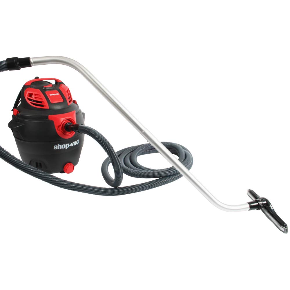 Cen-Tec Systems 94896 Wet/Dry Vacuum Squeegee Attachment with 1-Piece S-Wand - Aluminum Floor Cleaning Tool for Hardwood, Tile & Concrete Surfaces - Perfect for Garages, Workshops & Home Cleaning