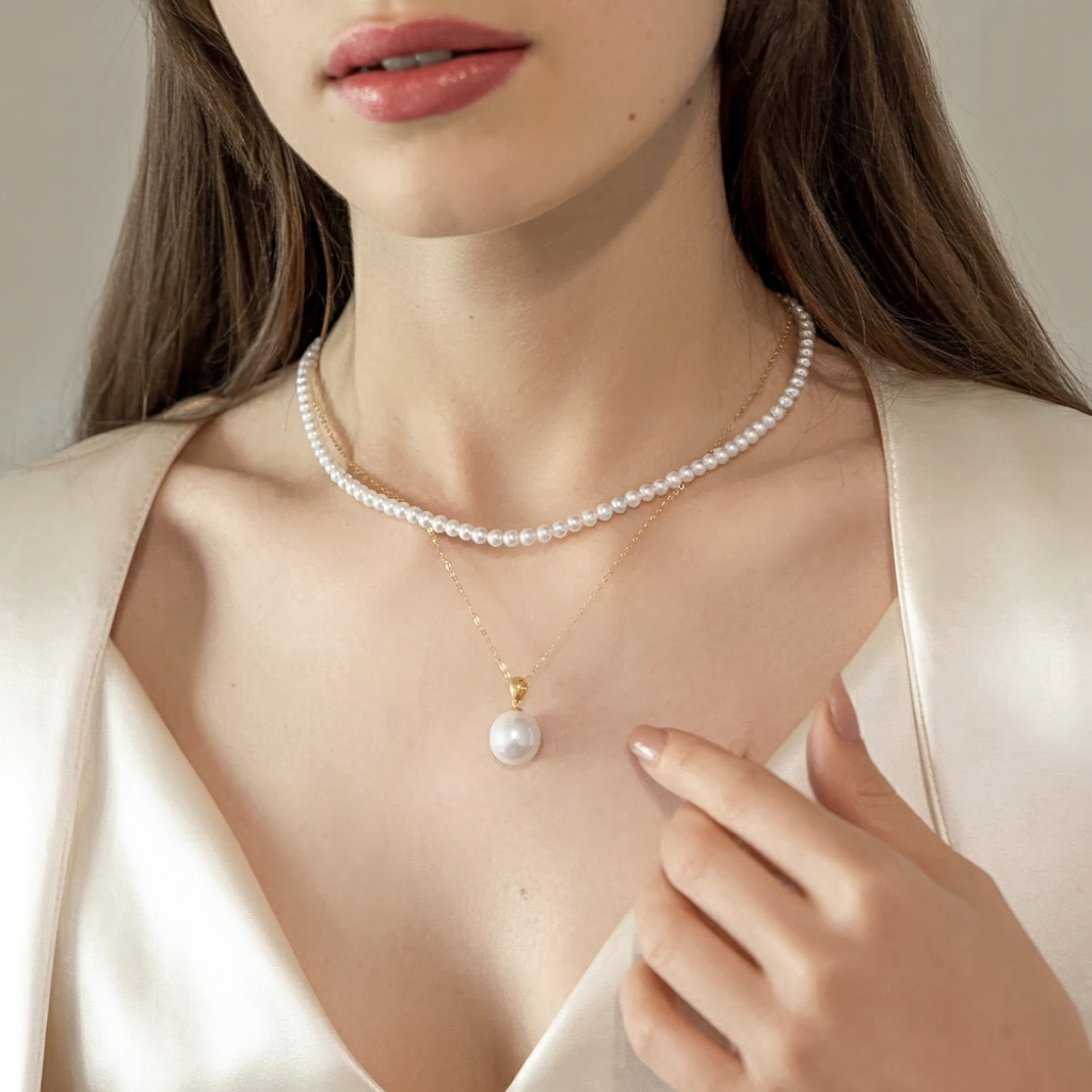 AAAA Quality Lustrous Pearl Pendant Necklace for Women - Elegant Jewelry Gift for Wedding, Anniversary & Special Occasions