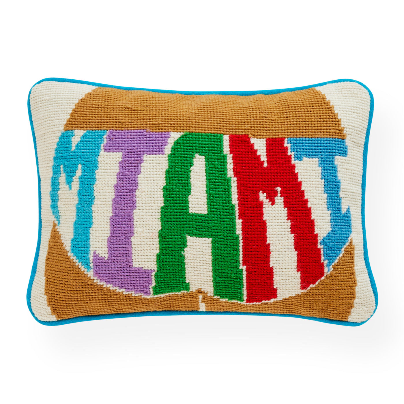 Jet Set Miami Pillow - Soft & Stylish Decorative Throw Pillow for Sofa, Bed, Living Room - Perfect for Home Decor, Gifts & Coastal Beach House Style