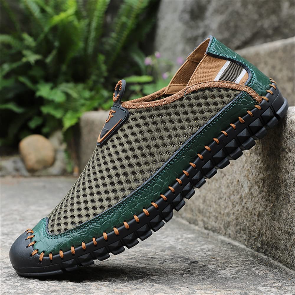 **Men's Water Shoes - Quick-Dry Mesh Slip-On Loafers for Walking, Beach, Pool & Outdoor Activities**