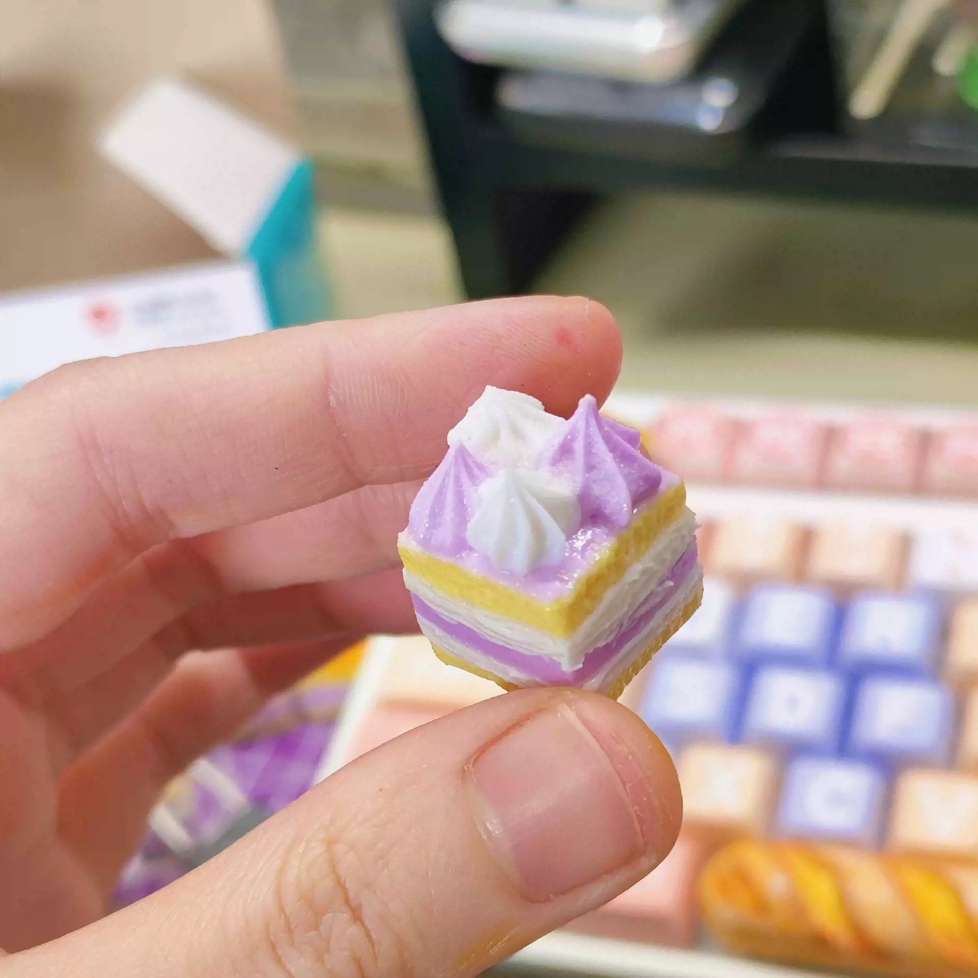 Handmade Resin Clay Food Collection Keycaps - Custom Stone Plastic Clay Artisan Keycaps for Mechanical Keyboards | Unique Keyboard Decor for Gaming & Office Use