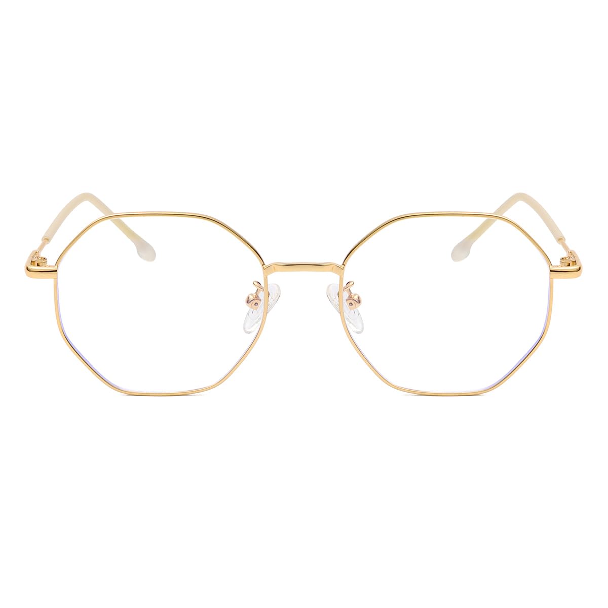 Gleyemor Blue Light Blocking Glasses - Vintage Gold Frame for Work & Gaming