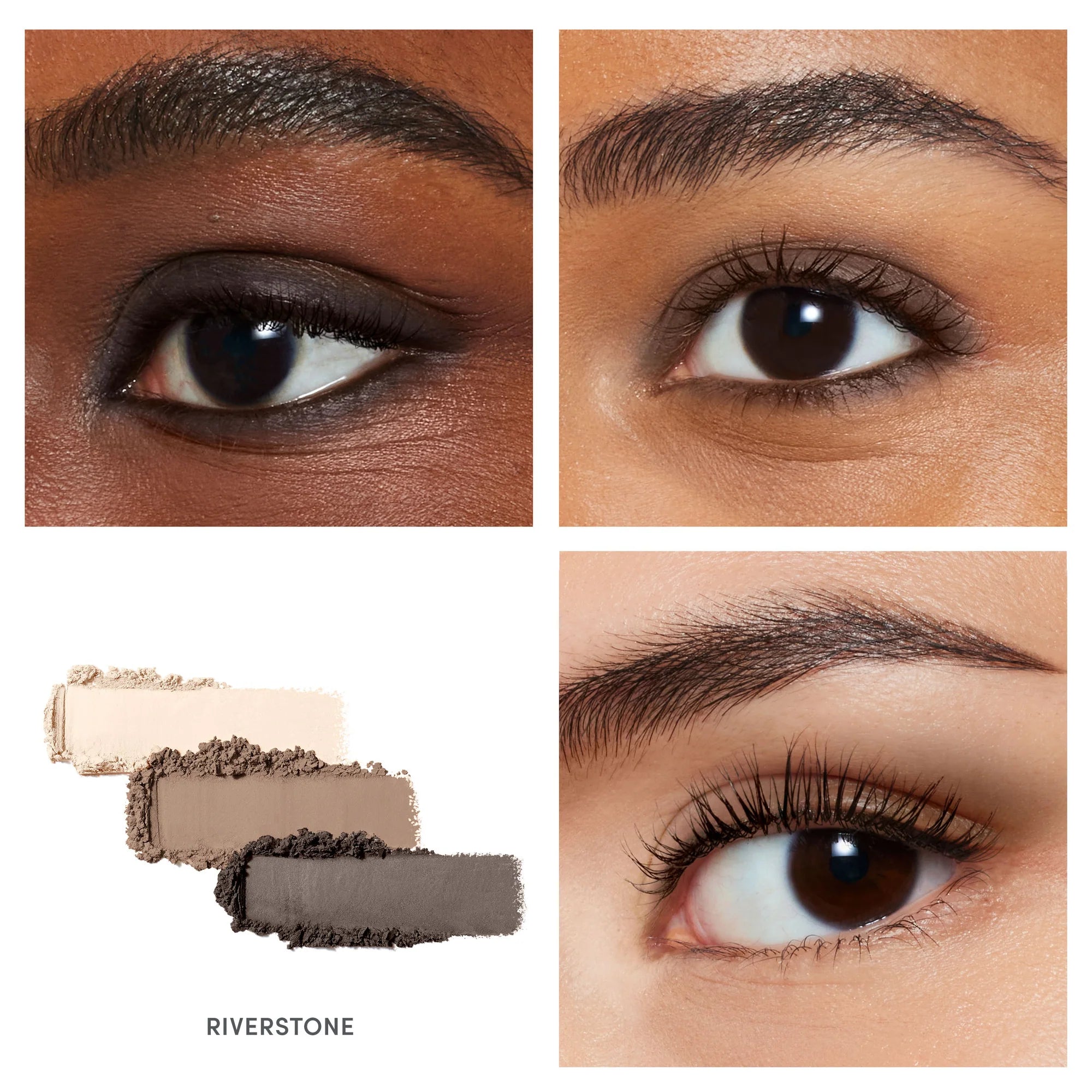 Elemental Nudes Collection - Riverstone Triple Eyeshadow Palette | Natural Matte & Shimmer Eyeshadow for Day & Night Makeup | Perfect for Everyday Wear & Special Occasions