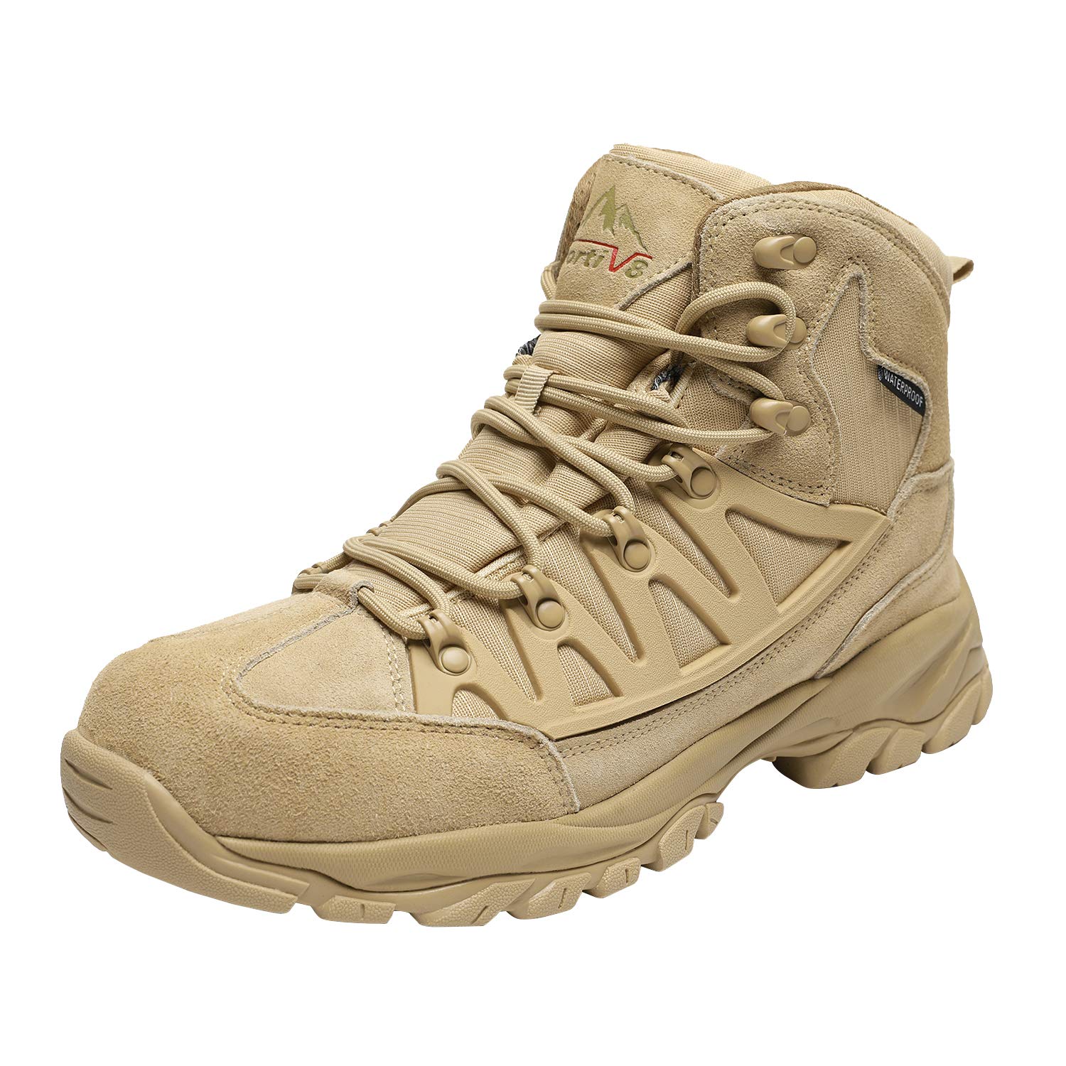 NORTIV 8 Men's Tactical Work Boots - Lightweight Military Combat Boots for Outdoor, Hiking & Work | Mid Ankle Support, Durable & Comfortable | Perfect for Construction, Hunting & Tactical Operations