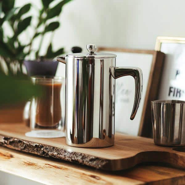 GROSCHE Dublin French Press Coffee Maker - 34 oz Stainless Steel Insulated Coffee Press for Hot & Cold Brew - Perfect for Home, Office & Camping Use