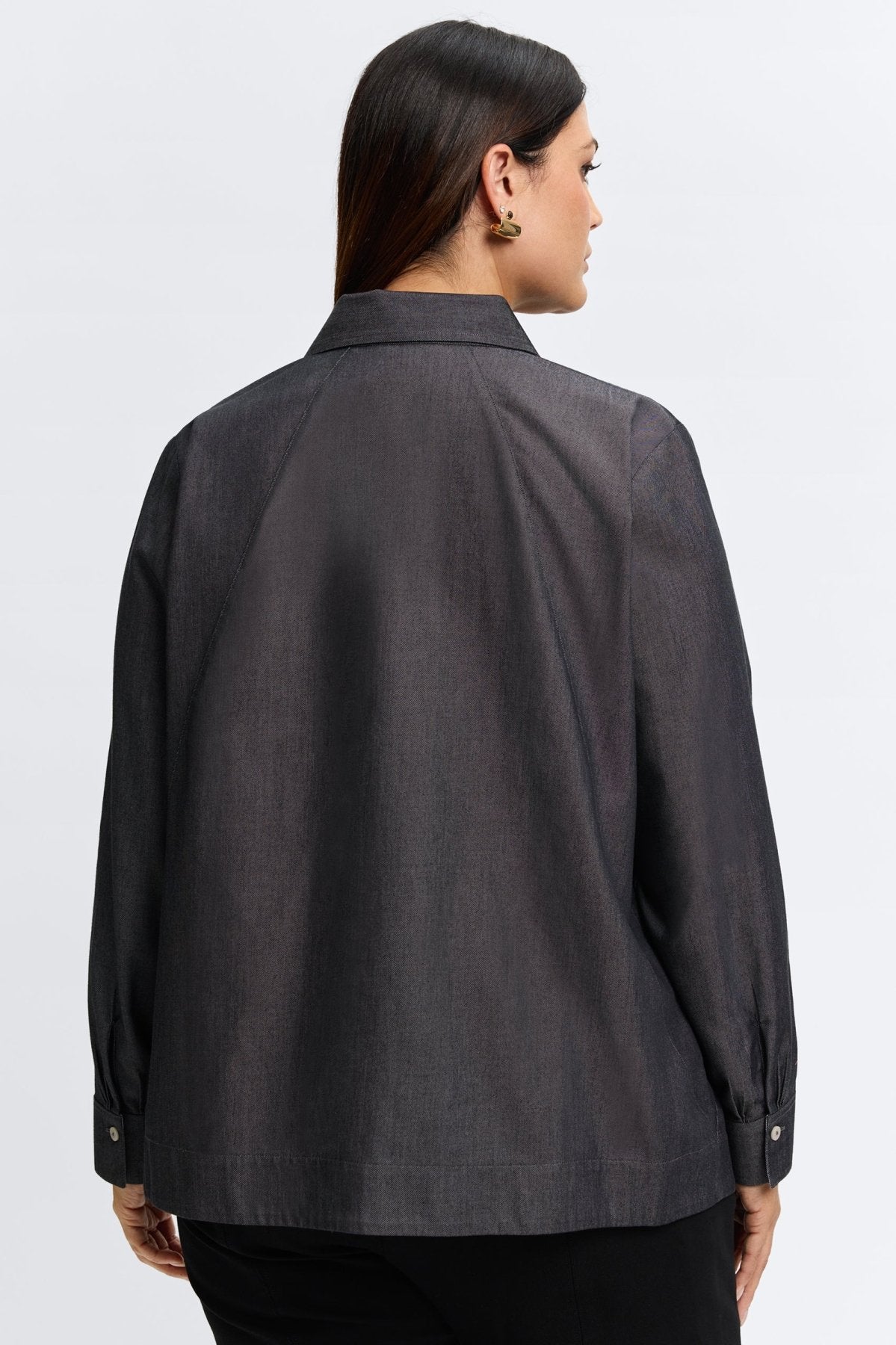 Veronica Plus Cotton Twill Long Sleeve Shirt for Women - Soft & Comfortable Button Down Blouse for Work, Office & Casual Wear | Business Professional & Everyday Outfits