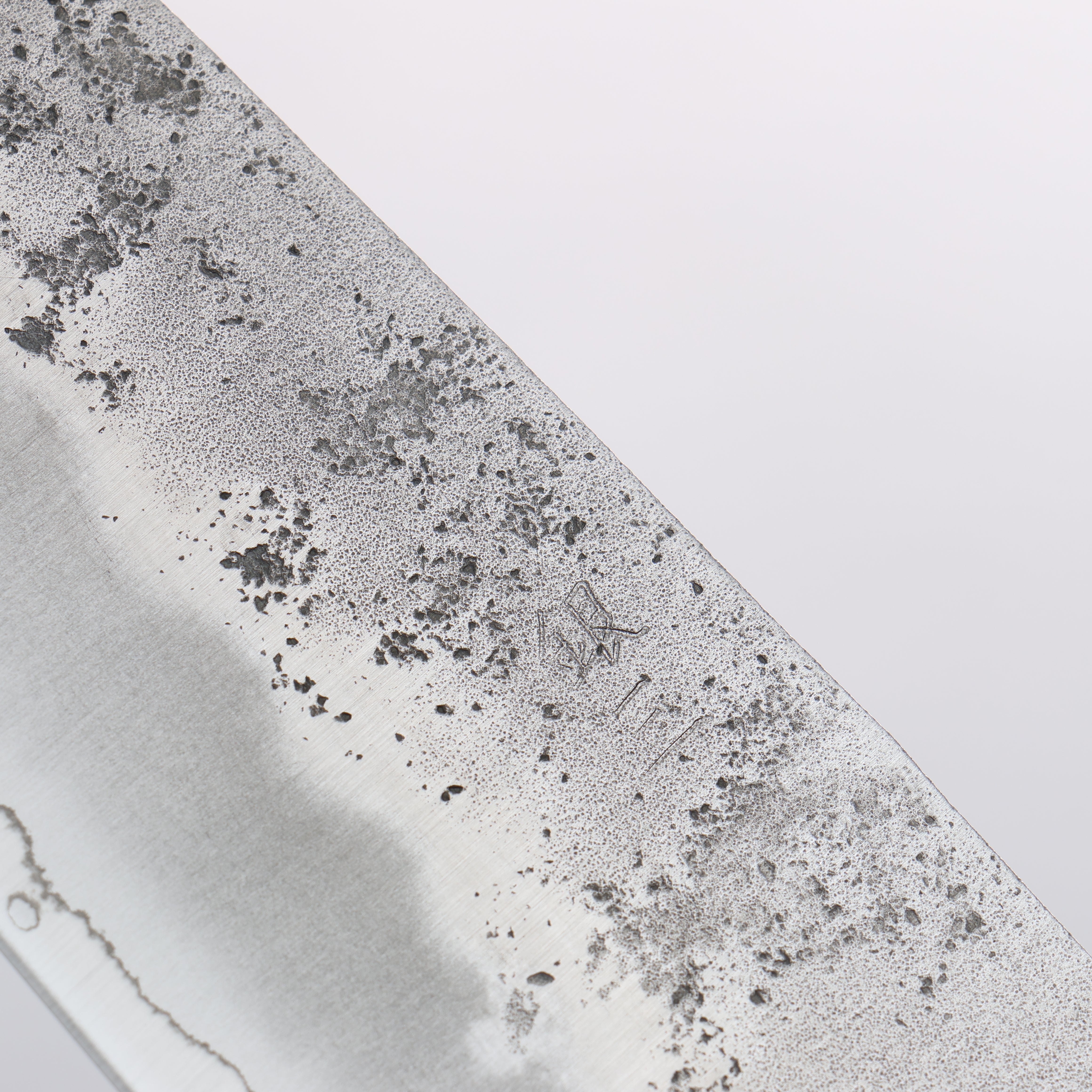 Premium Oul Silver Steel No.3 Nashiji Santoku Knife 165mm with Burnt Oak Handle - Japanese Chef Knife for Slicing, Dicing & Chopping Vegetables, Meat & Fish