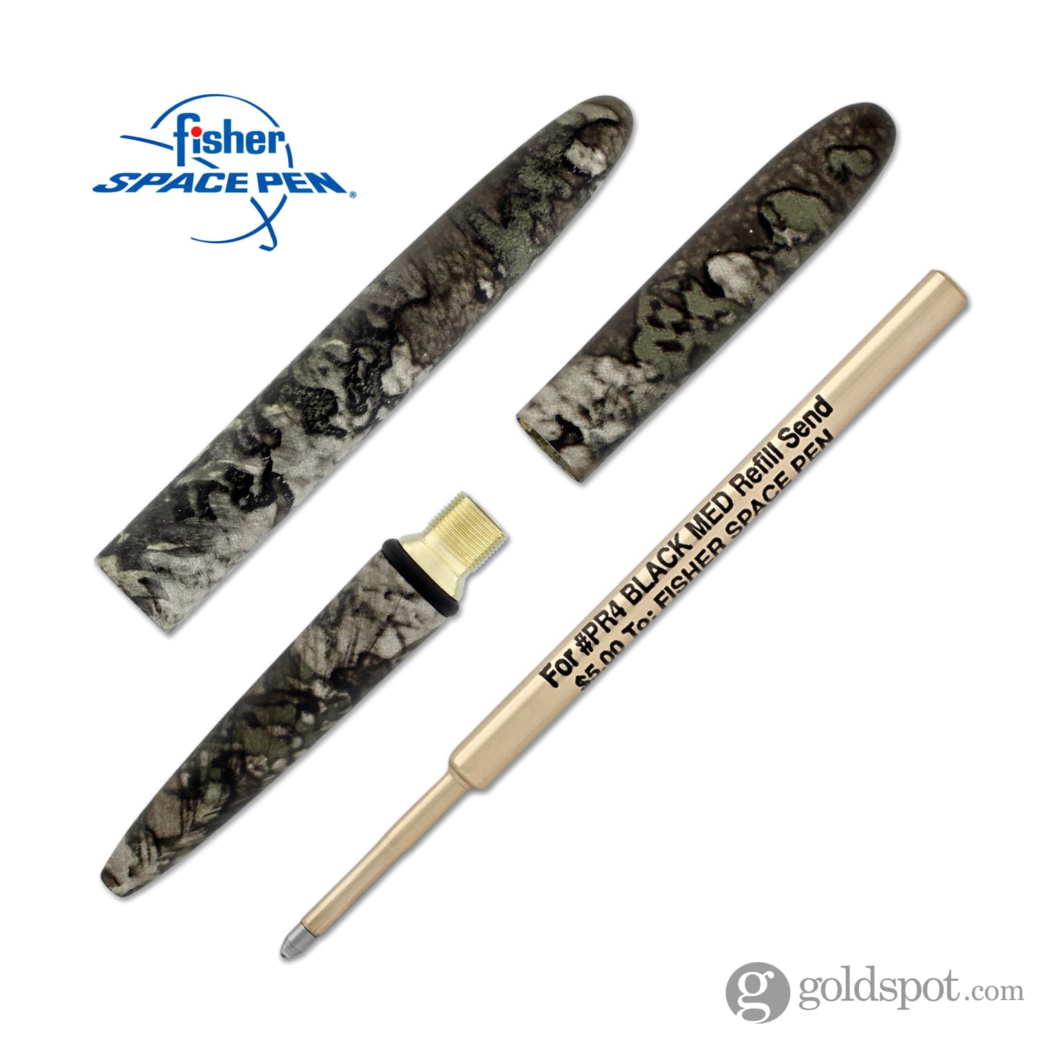 Fisher Space Pen Bullet Ballpoint Pen - TrueTimber Strata Camouflage Design - Compact, Refillable, All-Weather Writing - Perfect for Outdoor Adventures, Camping, Hiking & Everyday Carry (EDC)
