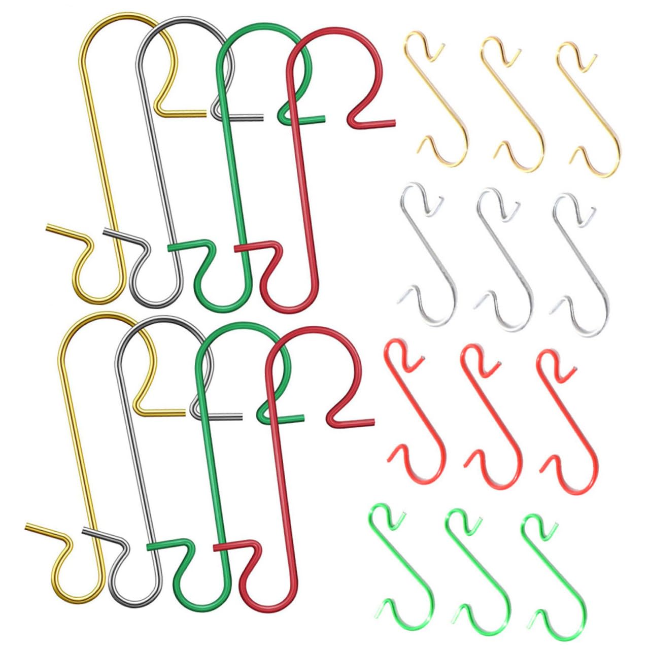 120Pcs Heavy Duty S-Shaped Hooks - Mini Clothes Hanger Ornaments, Pendant Hooks for Christmas Tree Decor, Galvanized Wire Hanging Hooks - Perfect for Holiday Decorations, DIY Crafts & Home Organization