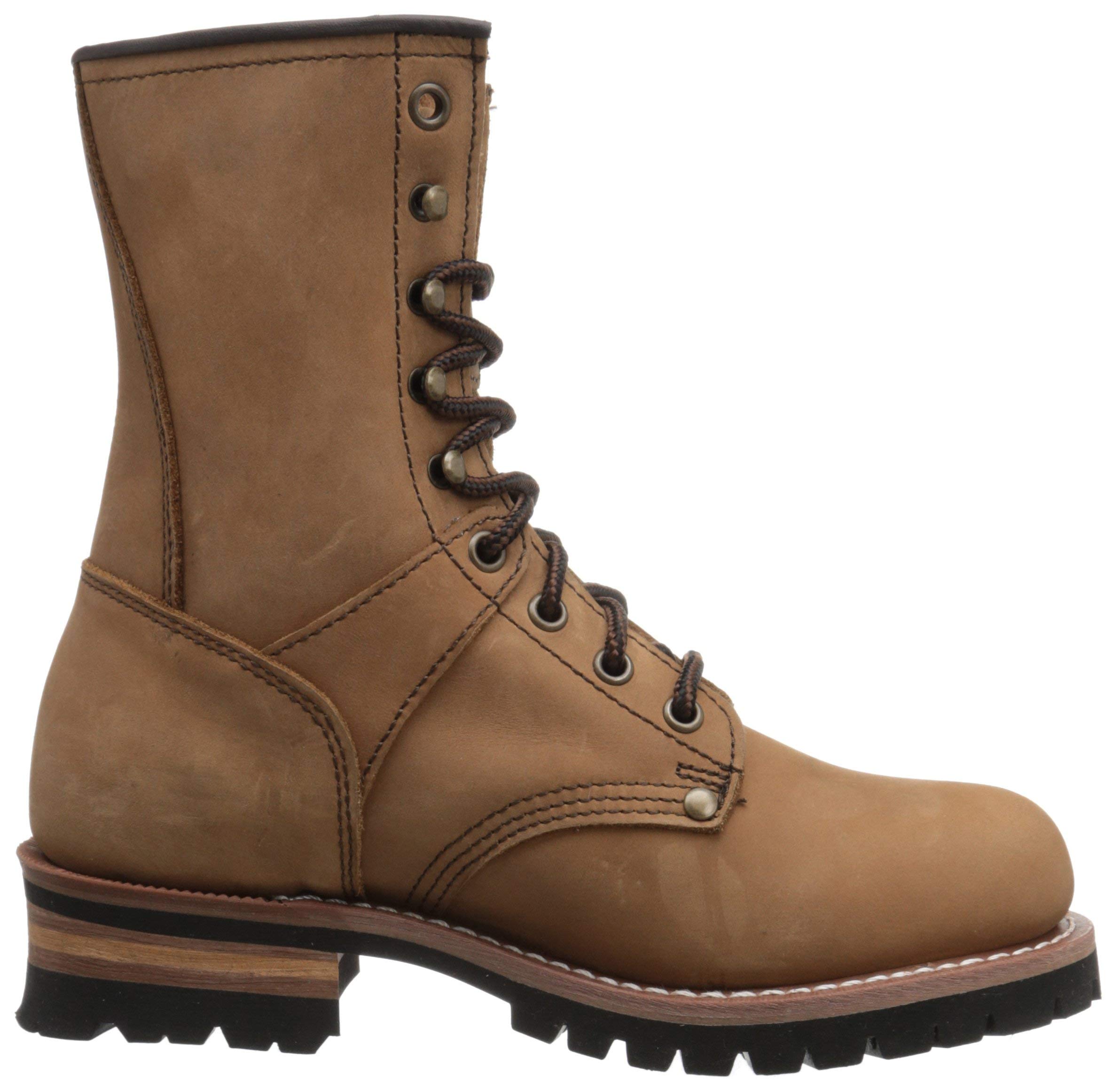 Ad Tec 9 Inch Women's Logger Work Boots - Crazy Horse Leather, Soft Safety Toe, Oil Resistant Lug Sole - Perfect for Construction, Landscaping & Outdoor Work