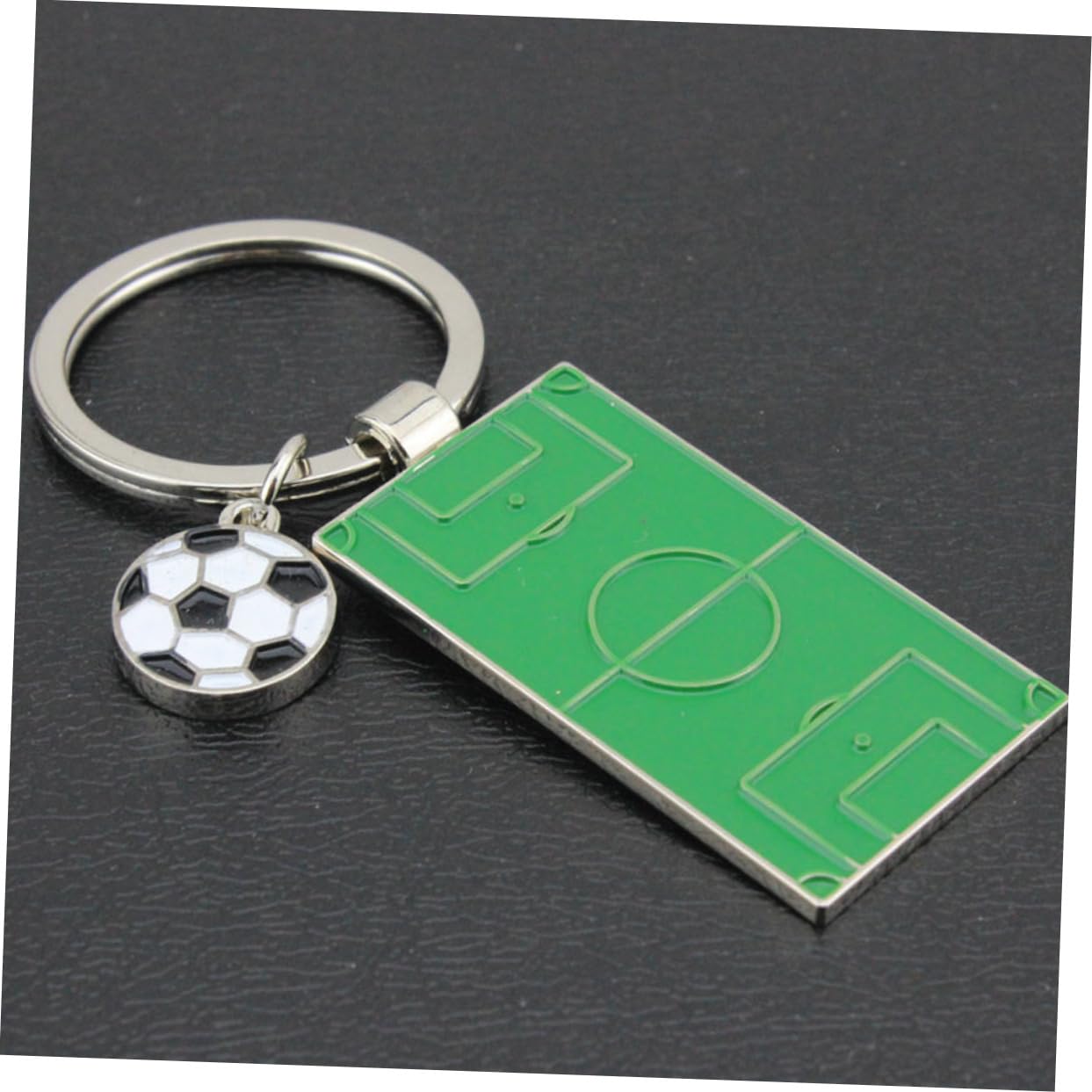 GAROZATION 2-Pack Mini Football Field Keychain - Zinc Alloy Sports Pendant for Keys, Backpacks & Gifts - Perfect for Football Fans, Players & Coaches - Great for Game Day, Fan Gear & Team Spirit