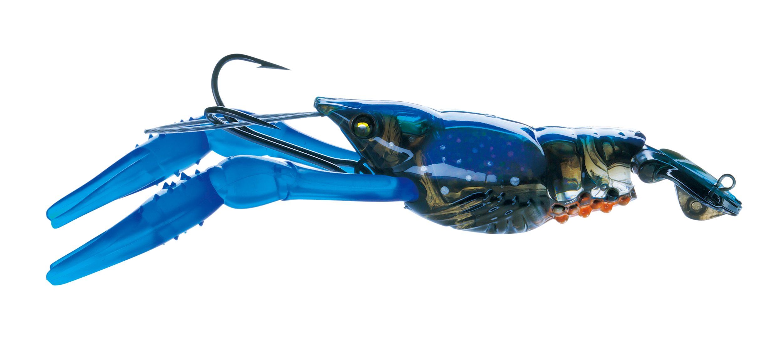Yo-Zuri 3DB Crayfish Slow Sinking Fishing Lure - Prism Blue Black Color, 3-Inch Length - Perfect for Bass, Walleye, and Trout Fishing in Lakes and Rivers