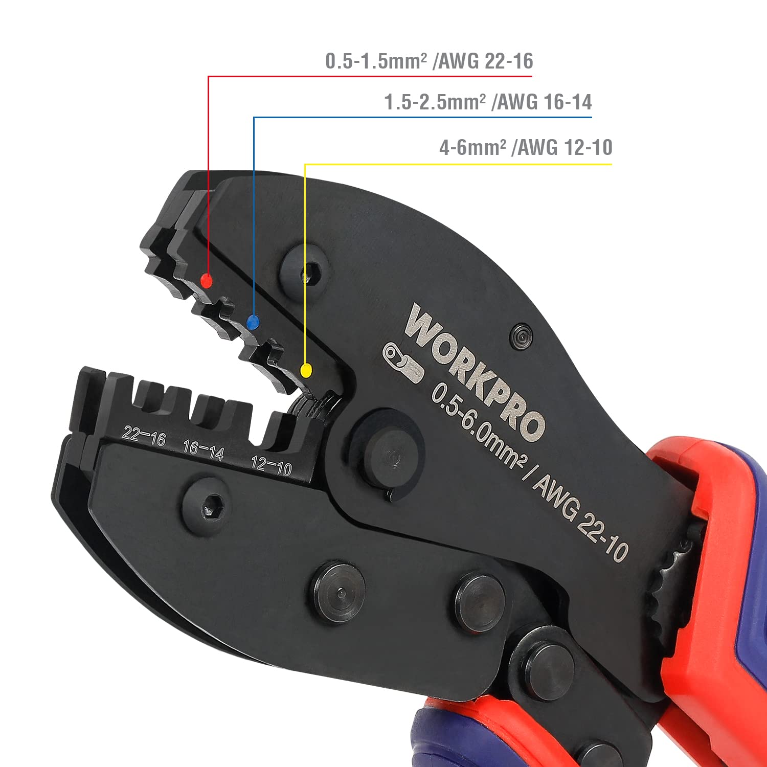 WORKPRO Professional Crimping Tool Kit with Stainless Steel Electrician Scissors - Perfect for Electrical Wiring, DIY Projects, and Home Repairs