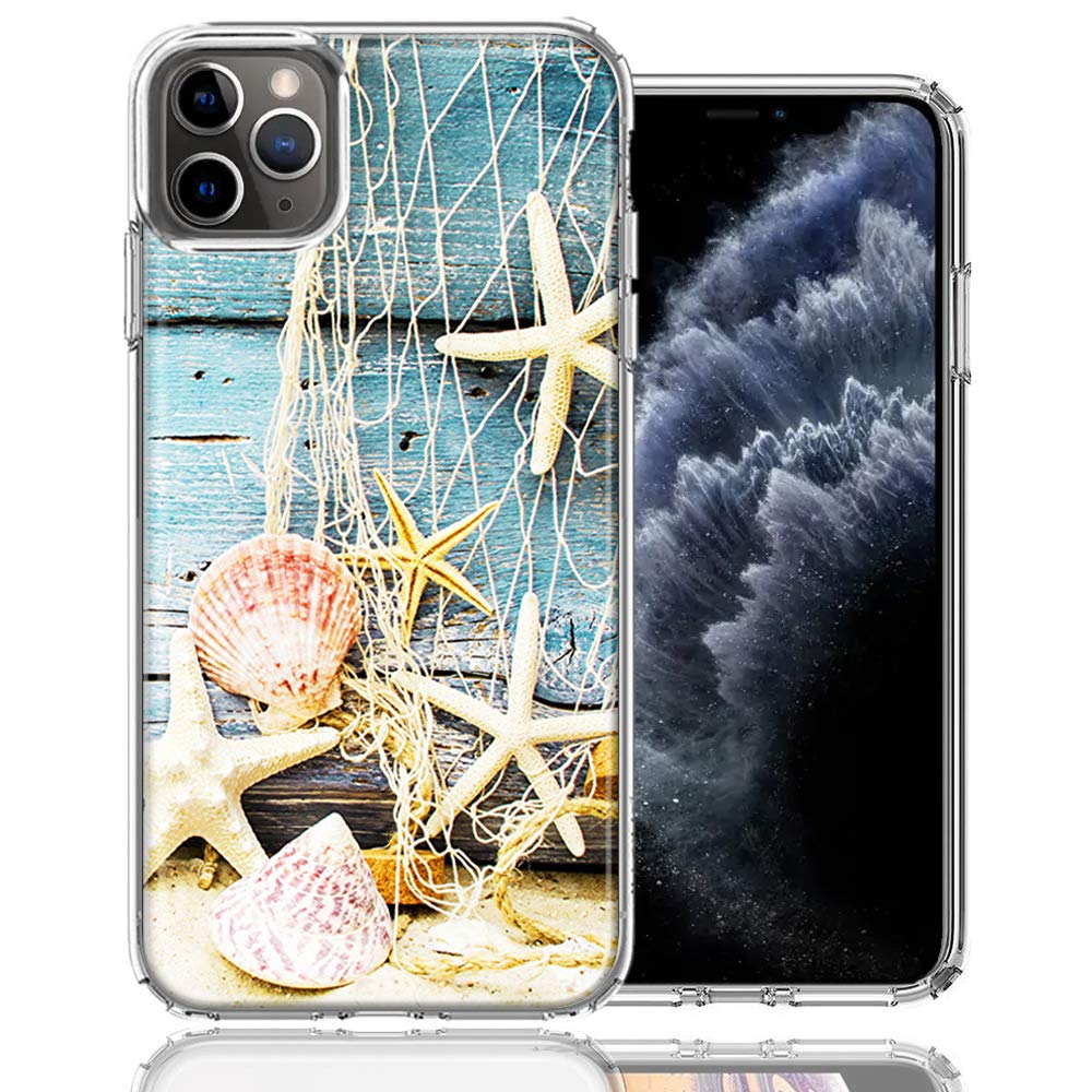 Premium Starfish Net Design Double Layer Protective Case for Apple iPhone 12 Pro/iPhone 12 - Slim Shockproof Cover with Enhanced Grip for Everyday Use & Outdoor Activities