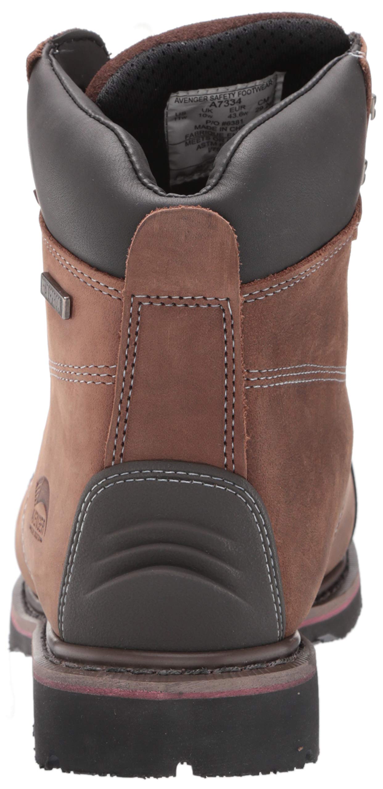 Avenger A7334 Men's Safety Work Boots - Steel Toe, Waterproof, Electrical Hazard Protection - Ideal for Construction, Warehouse & Outdoor Work