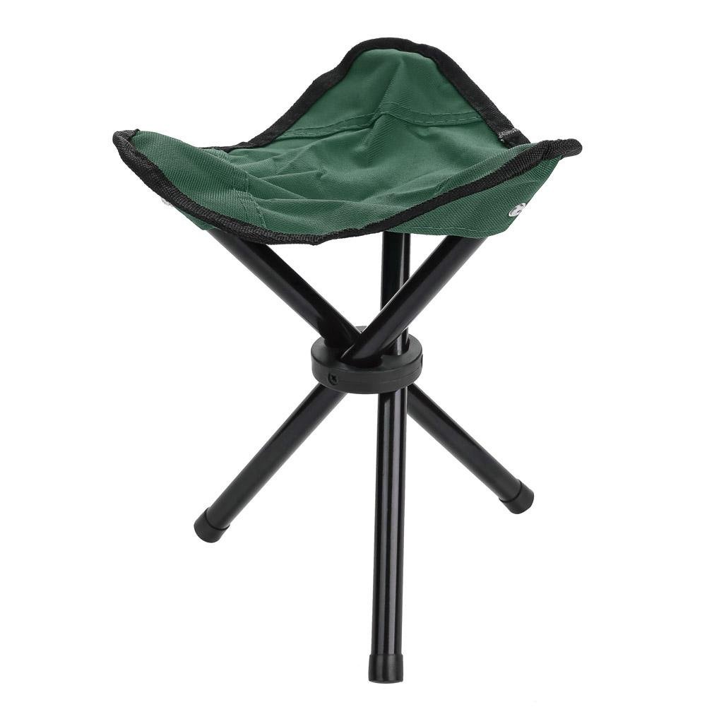 Portable Folding Tripod Chair - Lightweight Camping Stool for Fishing, Hunting, Hiking & Outdoor Travel - Compact & Durable (Green, Small) - Perfect for Backpacking, Picnics, and Beach Outings