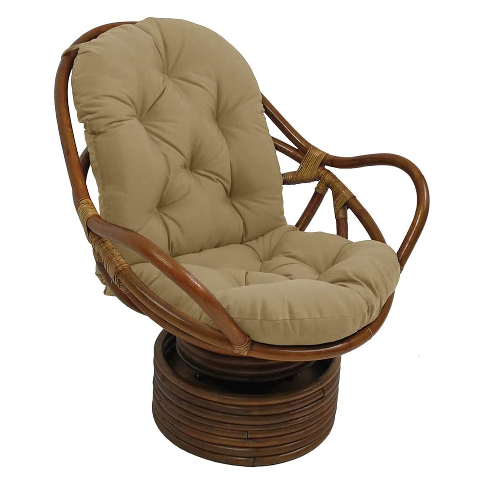 Thickened Swivel Rocker Cushion - Comfortable Outdoor Rocking Chair & Garden Hammock Seat Pad - Khaki Color for Patio, Deck, and Relaxation