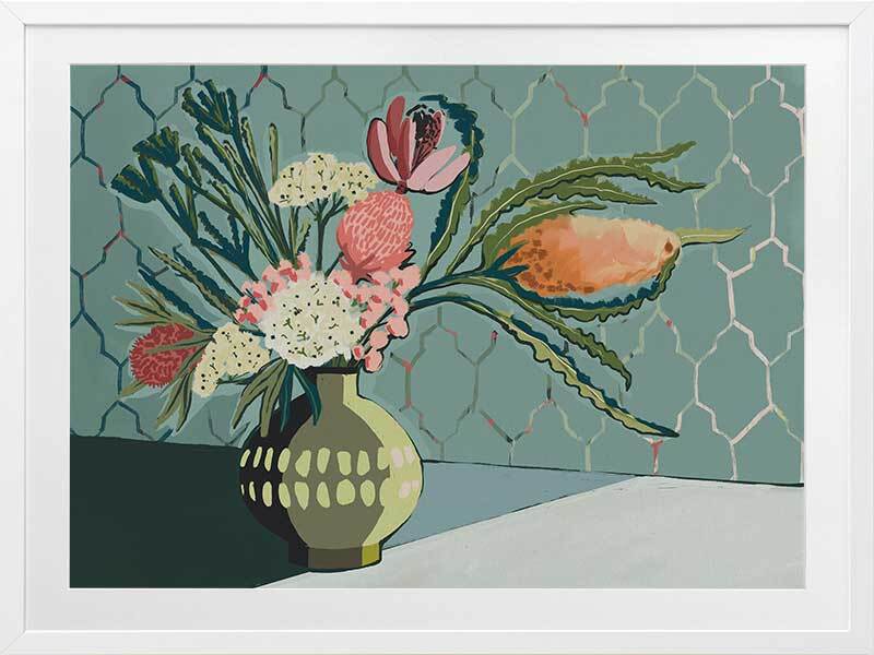 Bring Me Flowers Framed Wall Art Print - Floral Home Decor for Living Room, Bedroom & Office