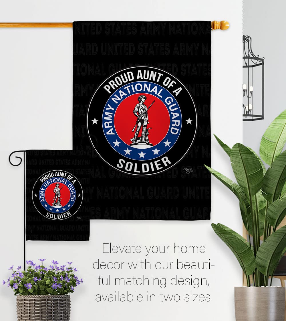 Army Soldier Garden Flag Set with Stand - Military Veteran Gift for Yard & Home Decor