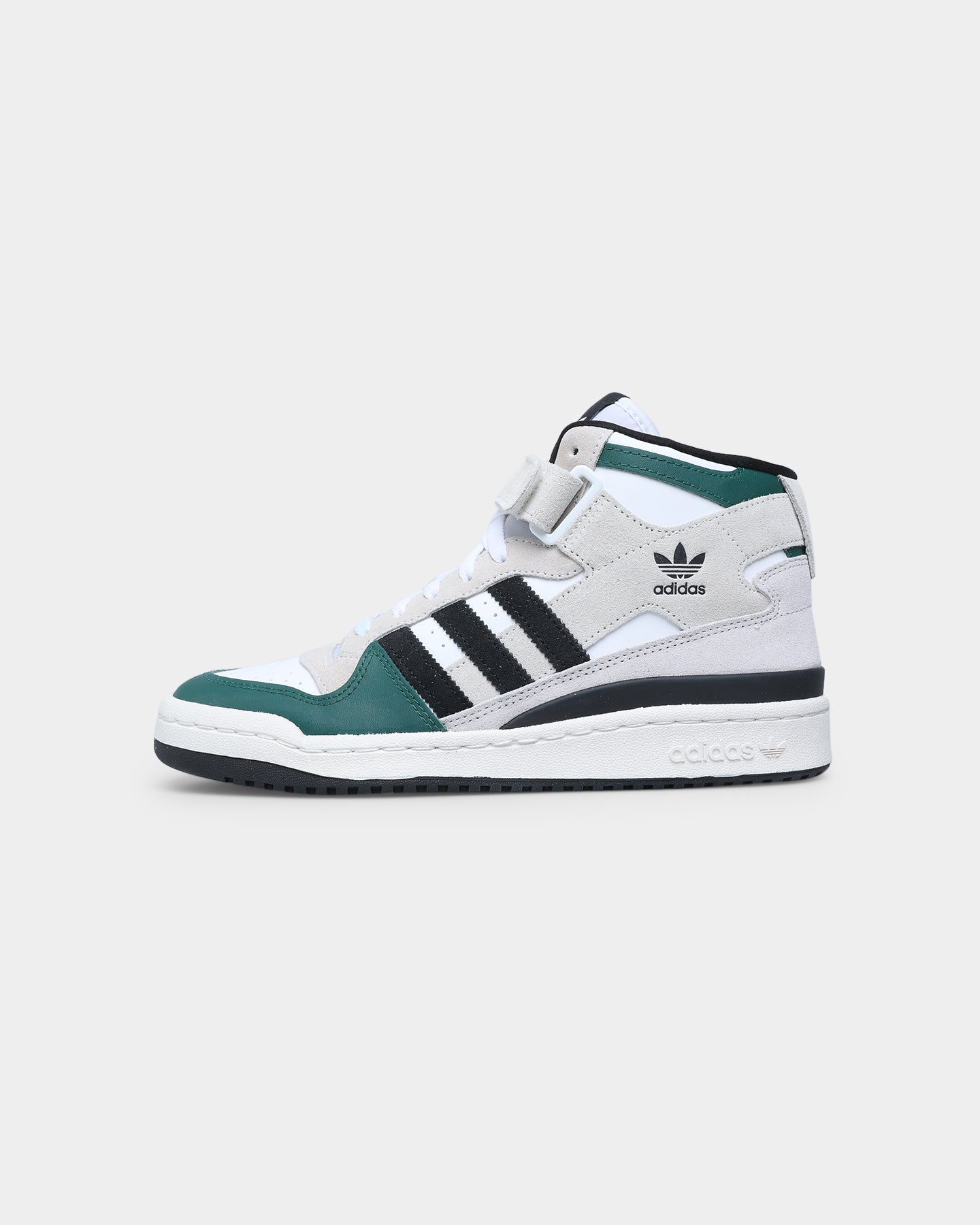 Adidas Women's Forum Mid Sneakers - White/Core Black/Collegiate Green Athletic Shoes for Running, Gym & Casual Wear