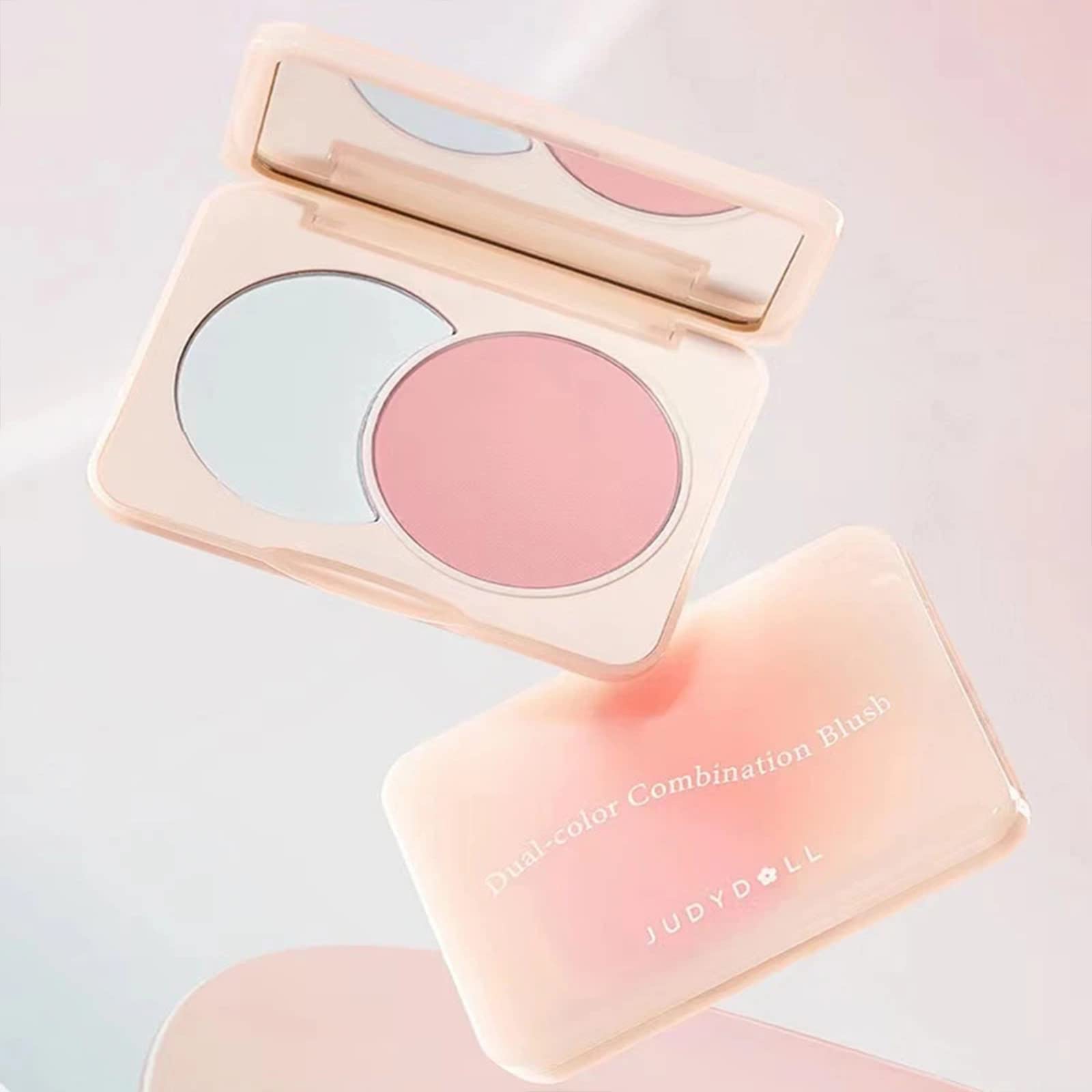 2 Shades Matte Face Powder Blush Palette - High Pigment Baked Makeup Blush, Vegan Pressed Rouge for Cheeks & Eyes, Waterproof Long-Lasting Contour Powder | Perfect for Daily Makeup & Professional Looks