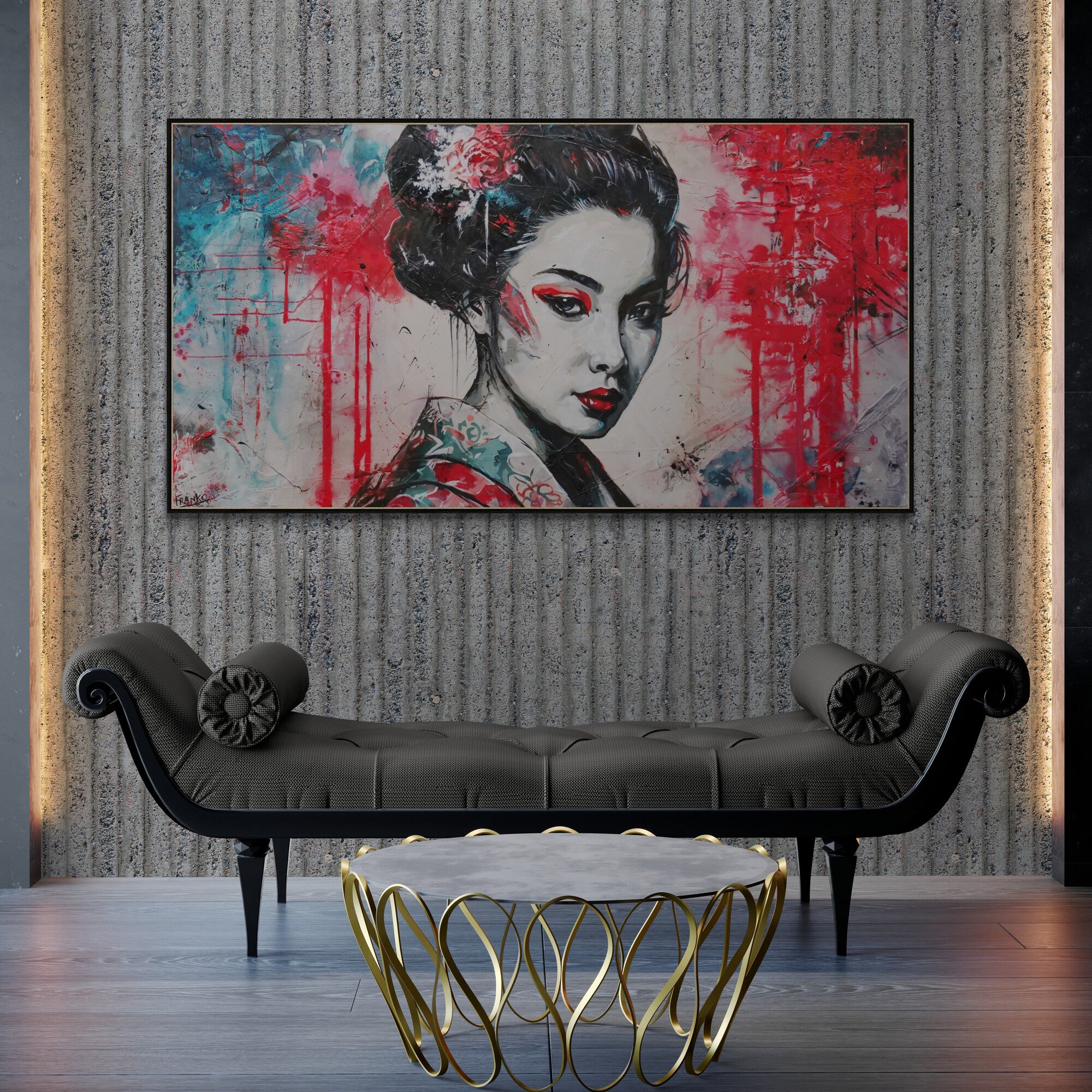 Brave and Beautiful Abstract Framed Textured Painting - 75