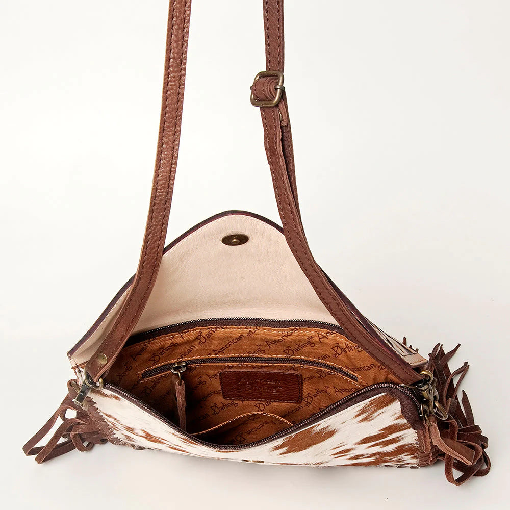 American Darling Genuine Leather Fringe Crossbody Purse - Stylish Boho Handbag for Women, Perfect for Casual Outings & Music Festivals