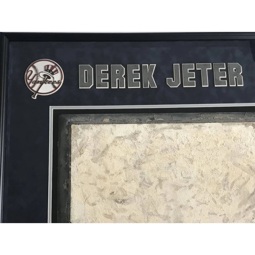 Derek Jeter Final Season Game Used Authentic Home Plate Framed Memorabilia with NY Yankees Steiner MLB COA - Perfect for Yankees Fans, Sports Collectors, and Man Cave Decor