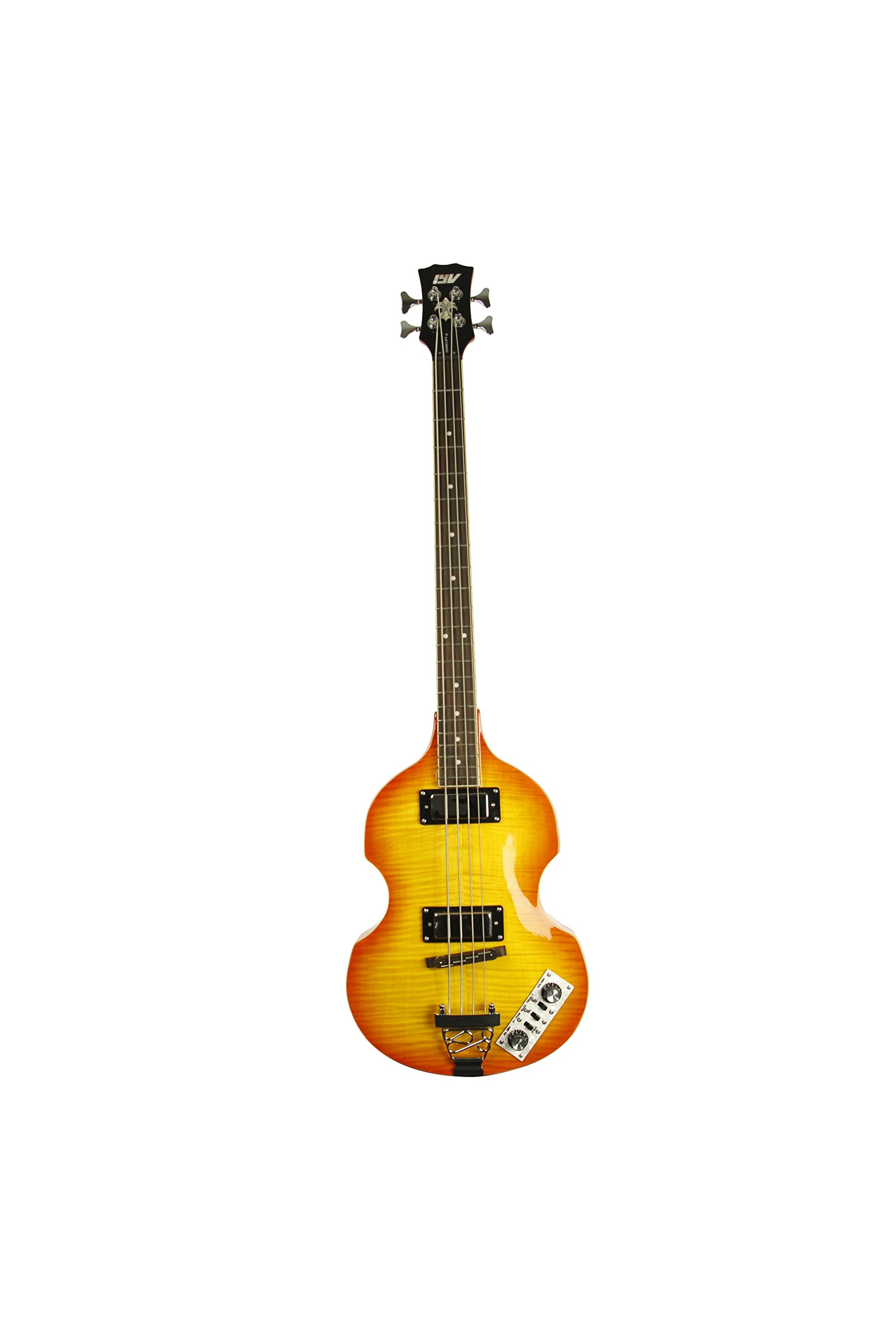 Ivy 4 String Solid-Body Electric Bass Guitar for Beginners & Professionals - Right-Handed, Cherry Sunburst Finish (IVB-500 CS) | Perfect for Rock, Jazz & Studio Recording