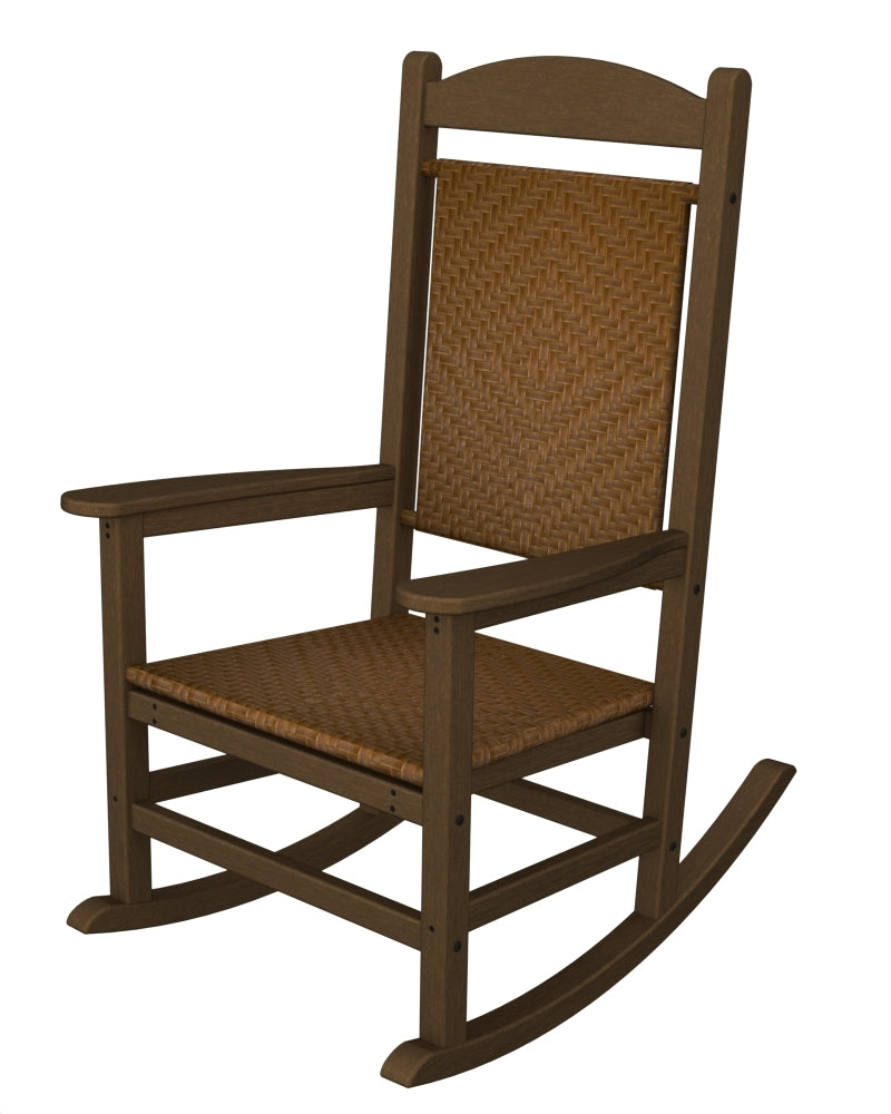 POLYWOOD Presidential Woven Rocker - All-Weather Outdoor Rocking Chair with UV Protection | Perfect for Patio, Porch, Garden & Poolside Relaxation