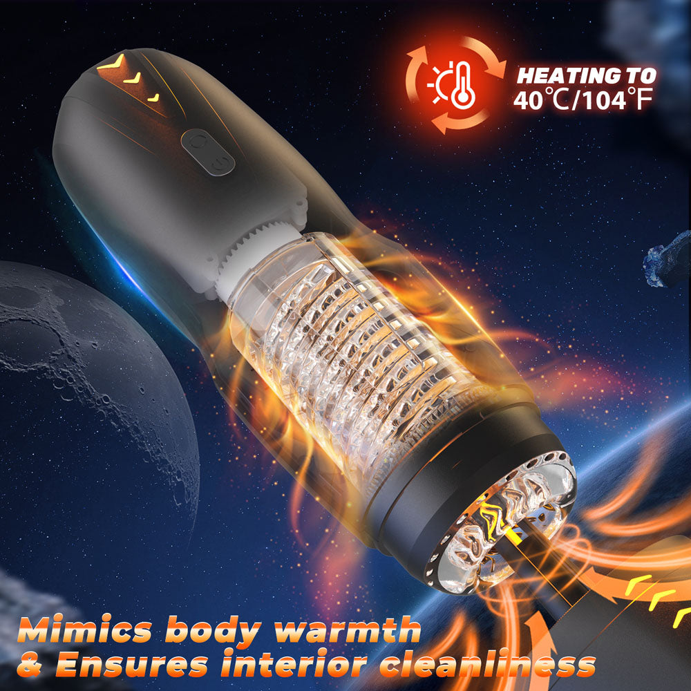 CyberSkin The Galaxy Voy Rotating Stroking Automatic Masturbator - Realistic Male Pleasure Toy for Solo Play & Couples Use - Perfect for Home Relaxation & Spicing Up Intimate Moments