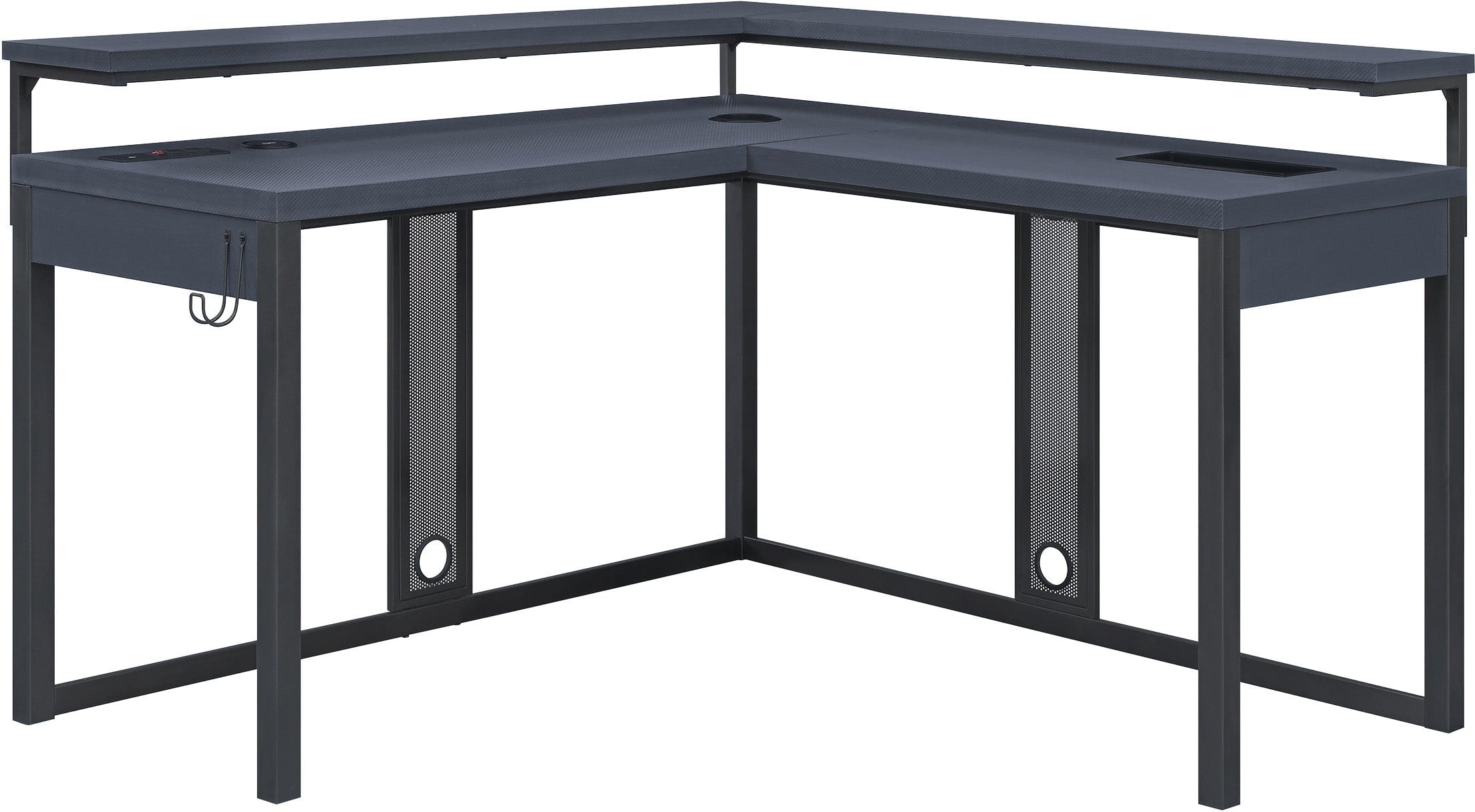 Office Star Loadout L-Shaped Gaming Desk [LDT5454GLD] - Ergonomic Computer Workstation for Home Office & Gaming Setup