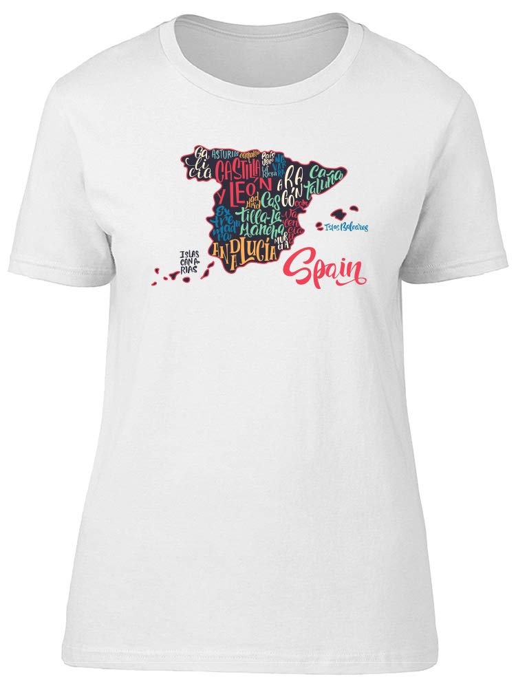 Stylish Spain Country & States Graphic T-Shirt for Women - Perfect for Travel, Casual Wear & Gift Giving