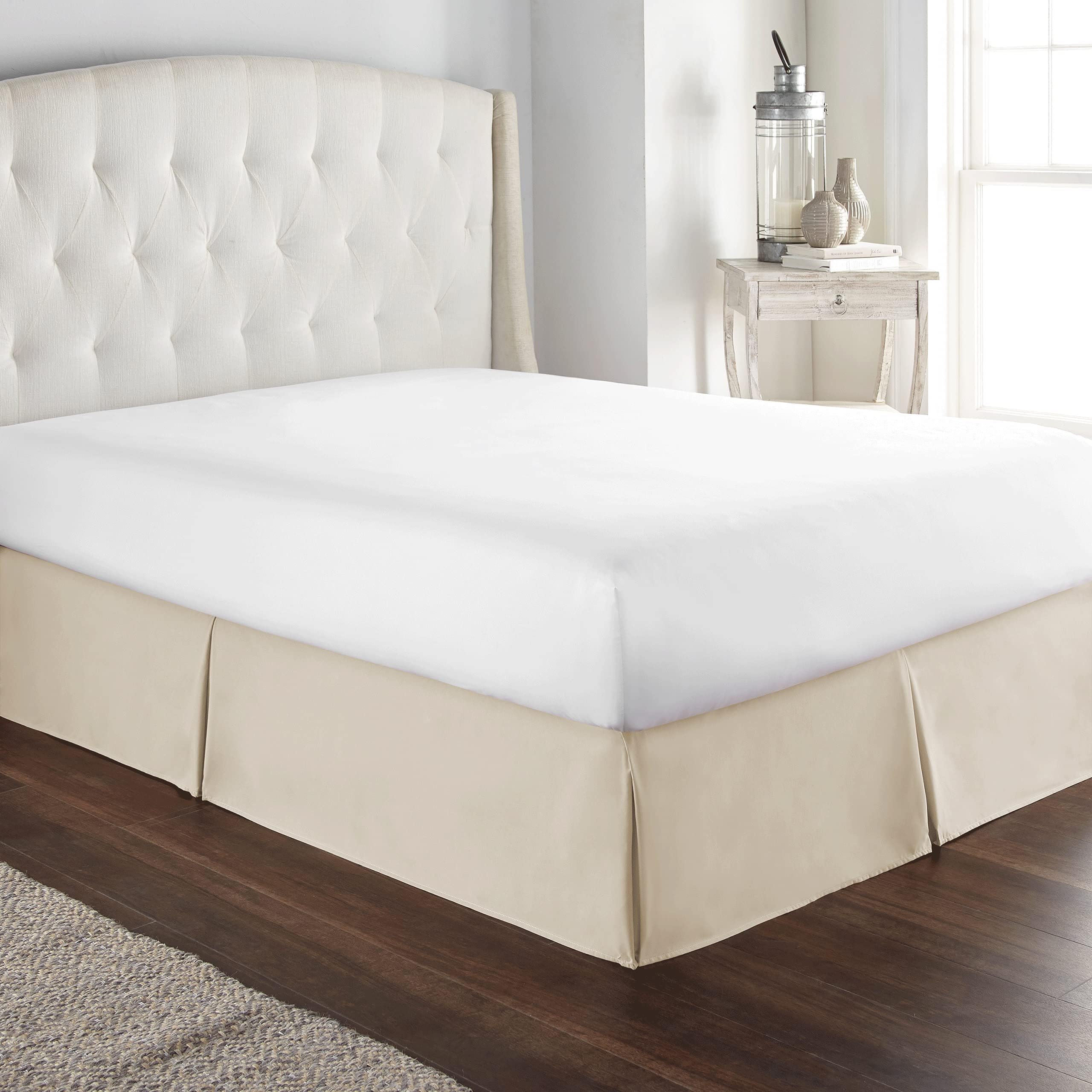 HC Collection Twin Bed Skirt - Soft Microfiber Box Spring Cover with 14