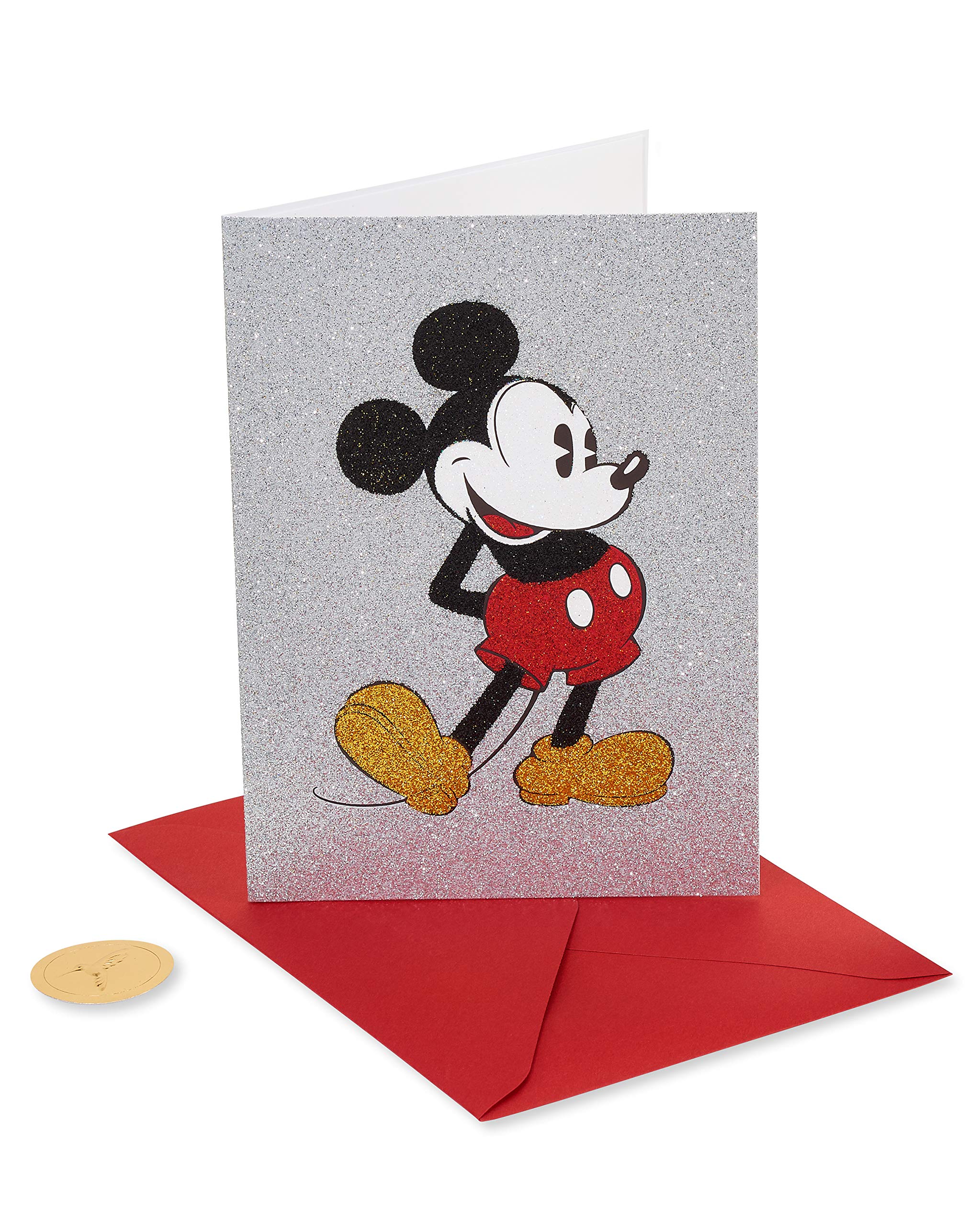 Disney Mickey Mouse Blank Greeting Cards by Papyrus - Perfect for Birthdays, Holidays & Special Occasions