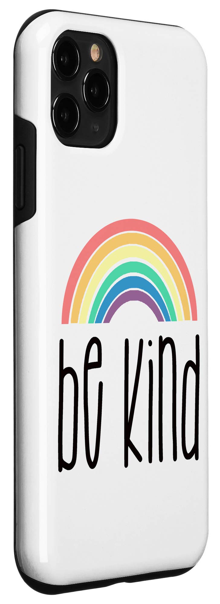 iPhone 11 Pro Case - Be Kind Rainbow Design Shockproof Protective Cover - Perfect Gift for Women, Friends, Mom - Ideal for Daily Use, Travel & Special Occasions