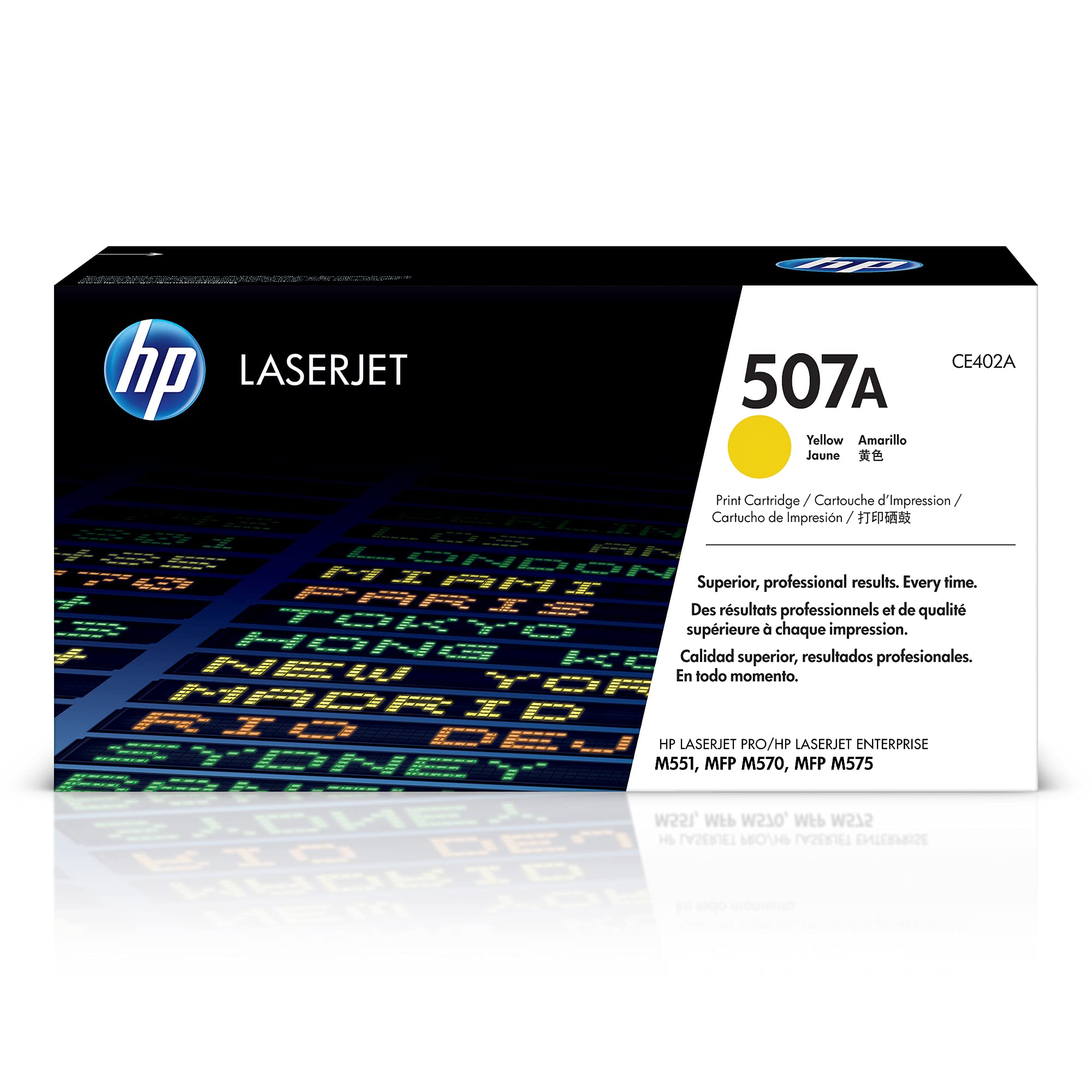 HP 507A Yellow Toner Cartridge - Compatible with HP LaserJet Enterprise 500 M551/M575 & Pro 500 M570 Series (CE402A) | High-Quality Printing for Office Documents, Reports & Color Graphics