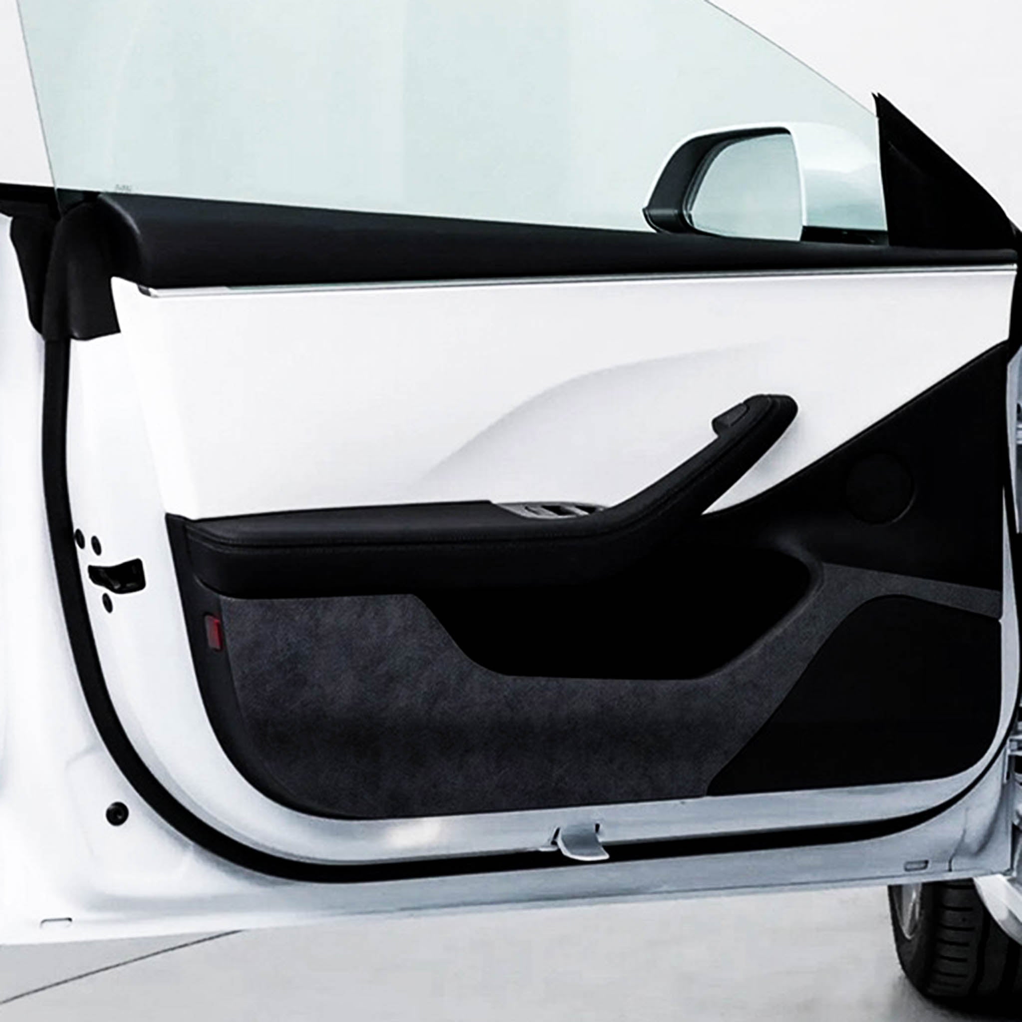 2024+ Tesla Model 3 Highland Suede Anti-Kick Door Panel Protector - Premium Interior Car Accessories for Scratch Protection & Style Enhancement (Perfect for Family, Pets & Daily Commute)