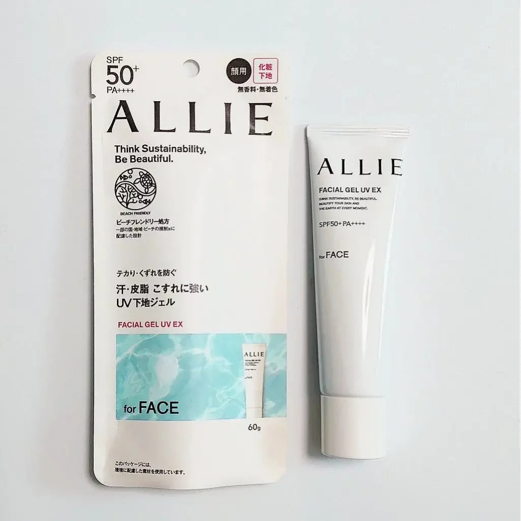 Allie Chrono Beauty Facial UV Primer Gel SPF50+ PA++++ 60g - Sunscreen & Makeup Base for Daily Protection & Flawless Makeup Application | Perfect for Outdoor Activities & Daily Skincare Routine