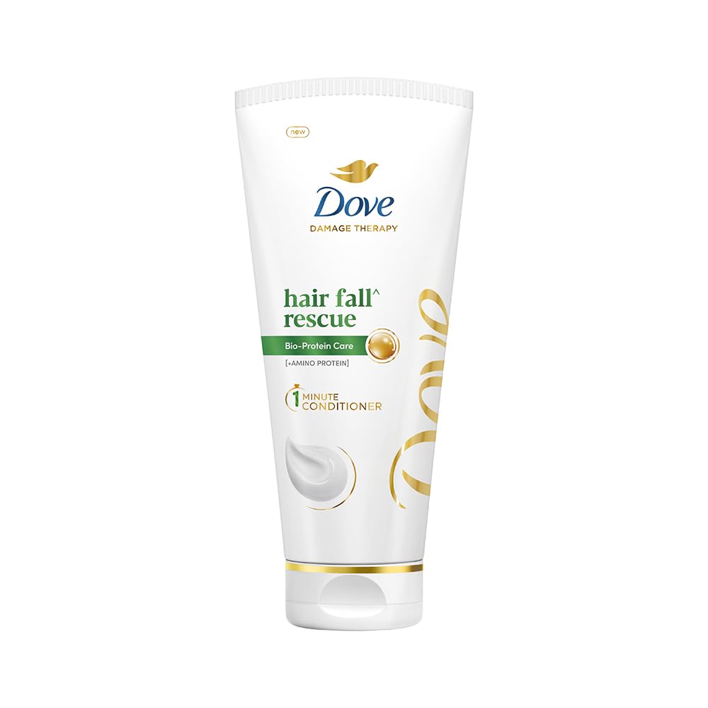 Dove Hair Fall Rescue 1-Minute Conditioner with Bio-Protein & Amino Protein for Weak & Breakage-Prone Hair | 72-Hour Strengthening & Detangling | 175ml | Perfect for Daily Use & Damaged Hair Recovery