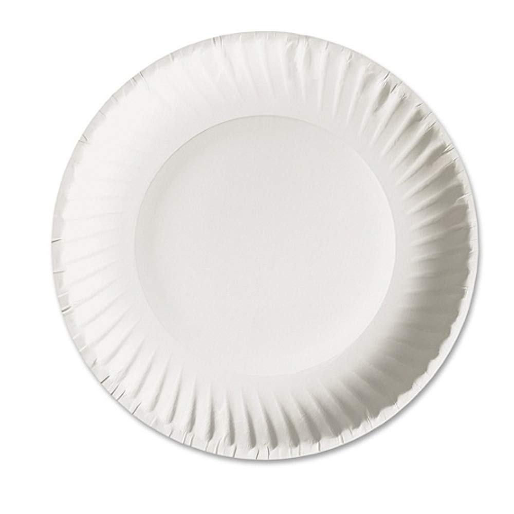 200-Pack 9 Inch White Round Paper Plates - Lightweight Disposable Dinner Plates for Parties, BBQs, Picnics & Events - Bulk Eco-Friendly Party Tableware
