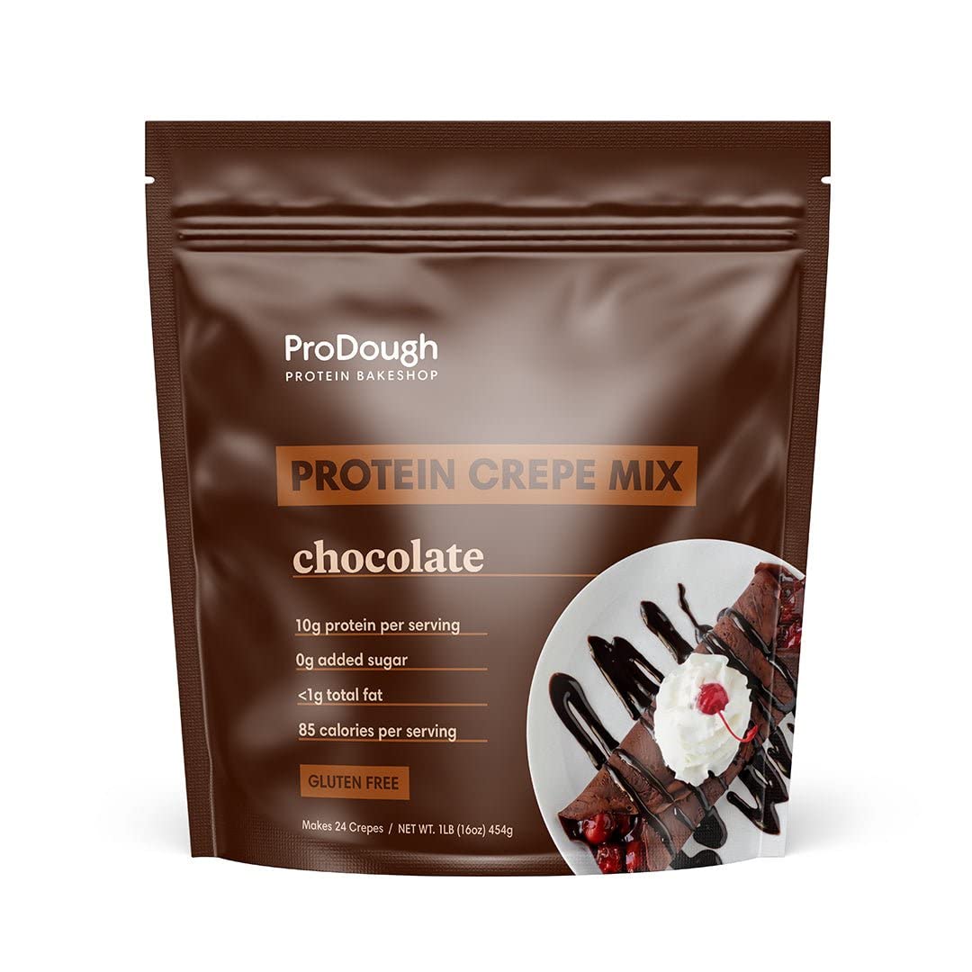 High Protein Gluten Free French Crepe Mix - Keto Friendly, Low Carb, 8g Protein per Serving, No Added Sugar - Perfect for Breakfast, Dessert & Keto Diet (Chocolate Flavor, Makes 24 Crepes)
