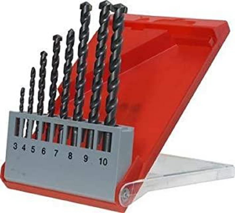 8-Piece Stone Drill Bit Set for Rotary & Hammer Drills - High-Speed Spiral Design for Granite, Marble, Tile - Perfect for Masonry, Construction & DIY Home Projects