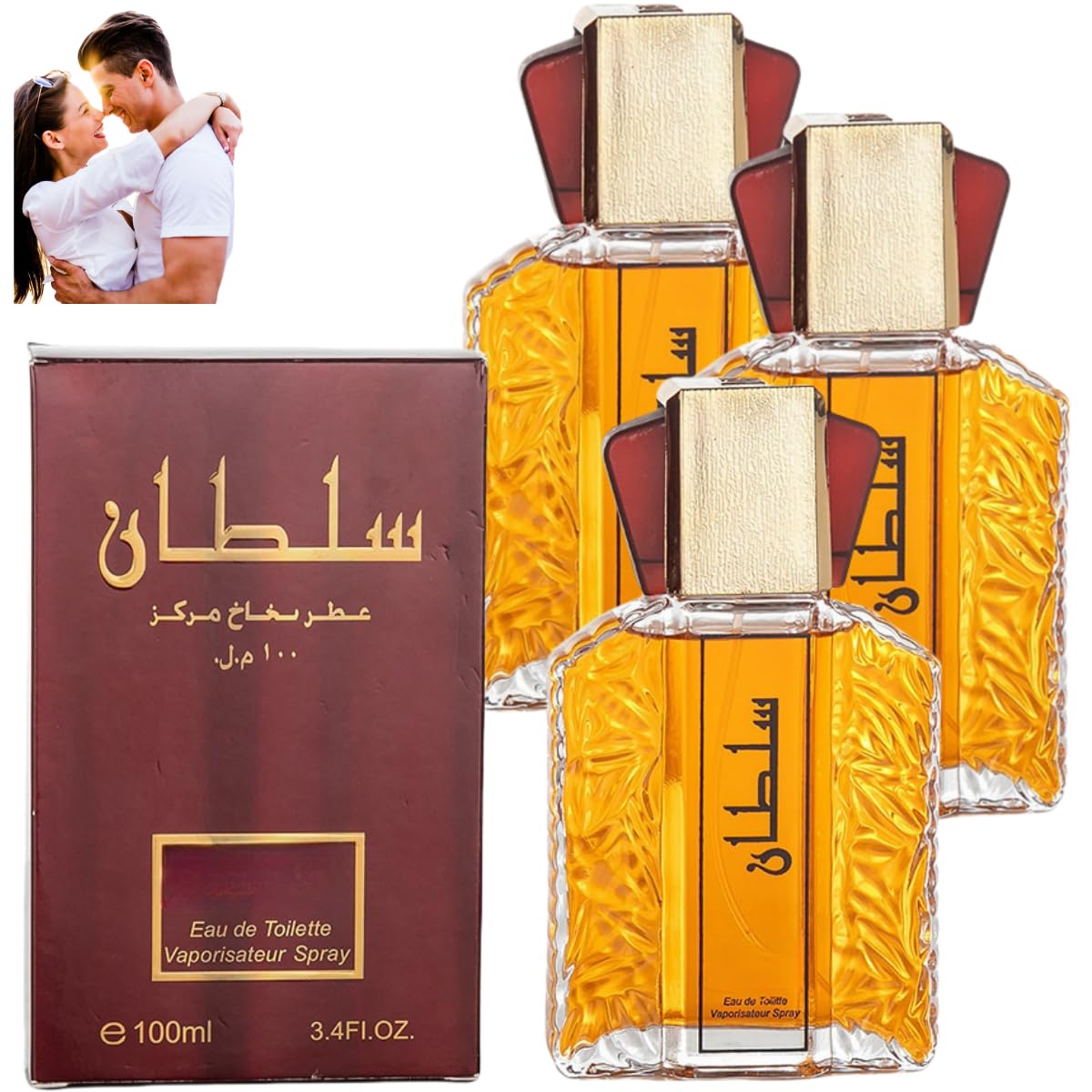 Premium Dubai Sultan Gold Perfume Oil for Men - Long Lasting Arabian Luxury Fragrance - Elegant & Attractive Retro Scent - Perfect for Date Nights, Special Occasions & Daily Wear