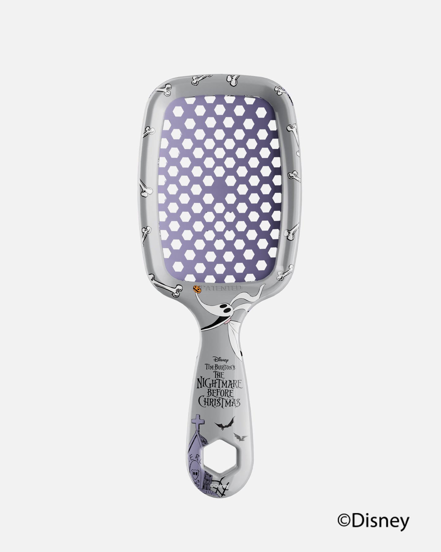 Disney The Nightmare Before Christmas Detangling Brush - Zero Tangle Hair Brush for Kids & Adults - Perfect for Curly, Thick, and Wet Hair Styling at Home or Travel