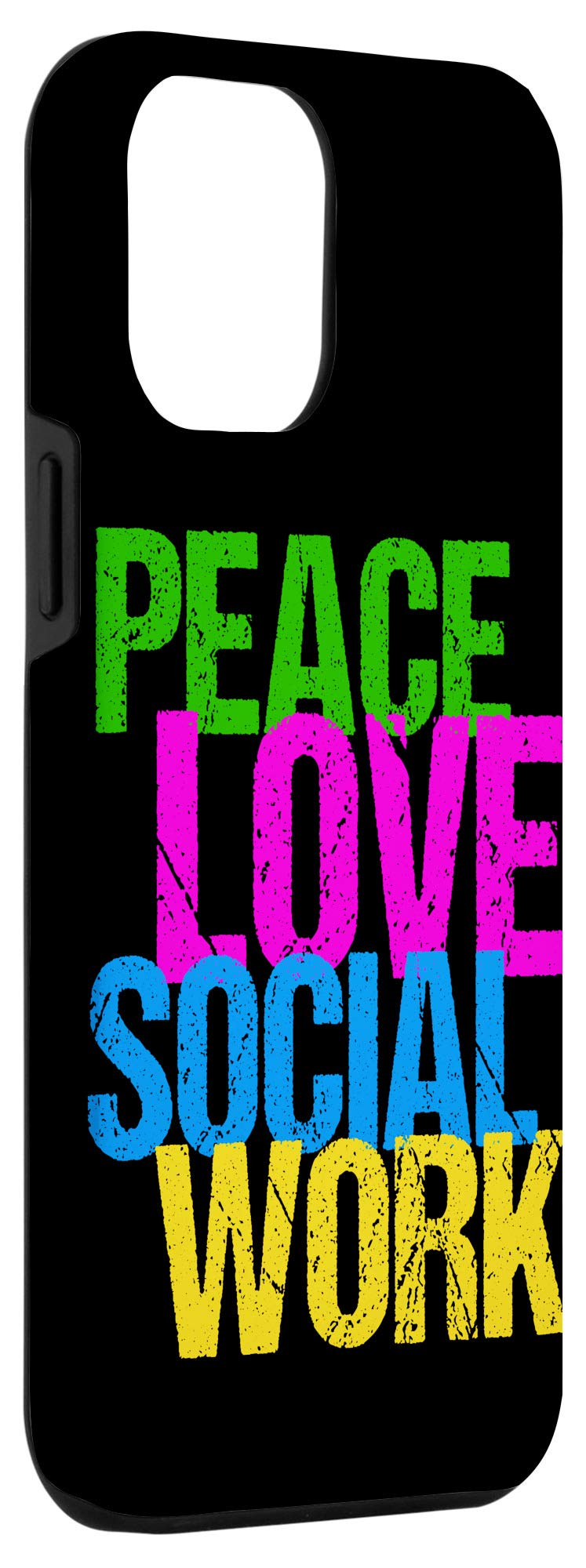 iPhone 12 Pro Max Case - Shockproof Protective Cover with Peace & Love Design - Perfect for Social Workers, Nurses & Healthcare Professionals